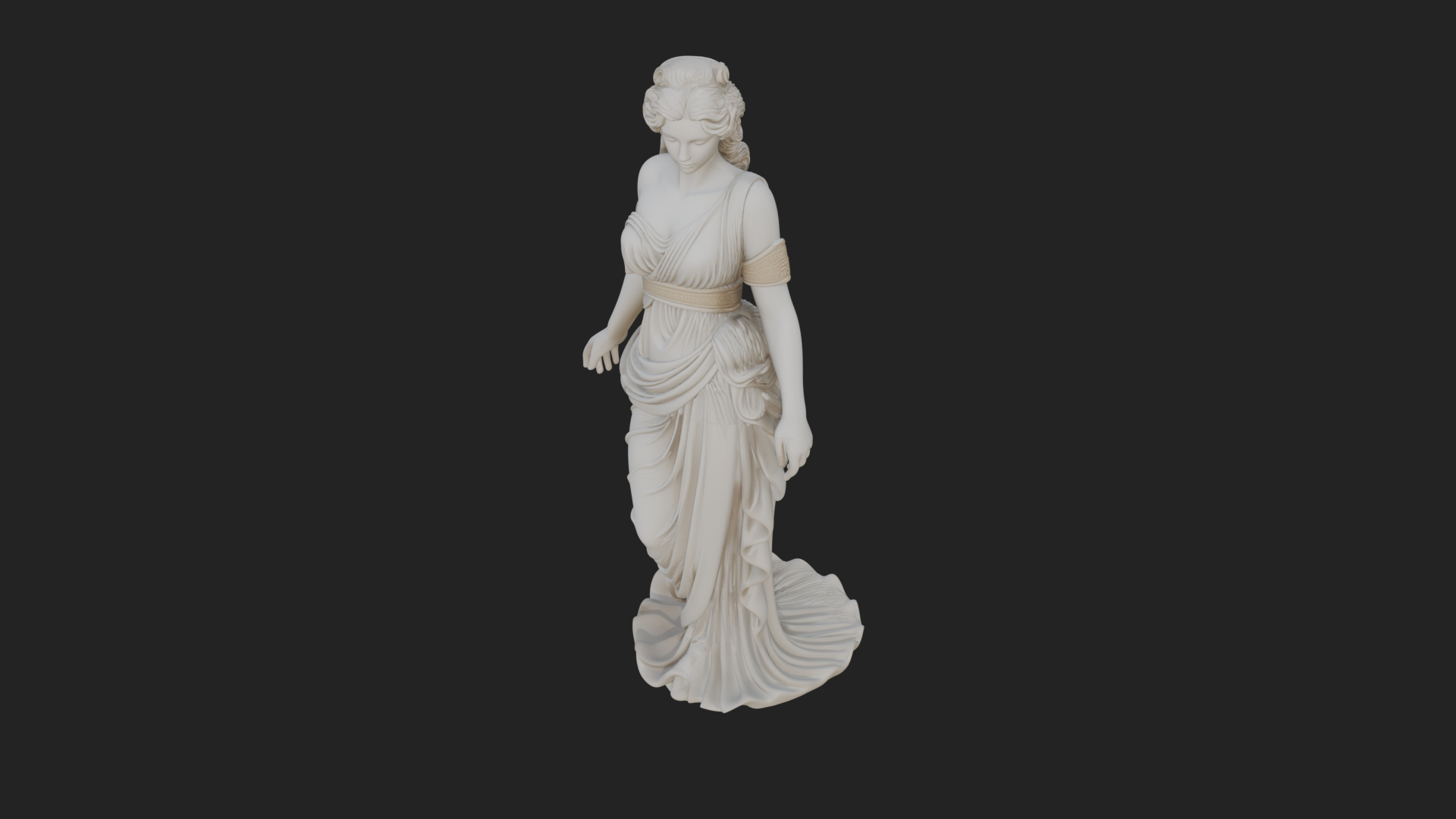 Draped Greek Maiden Statue Design 11 3D Print Model 3D Model