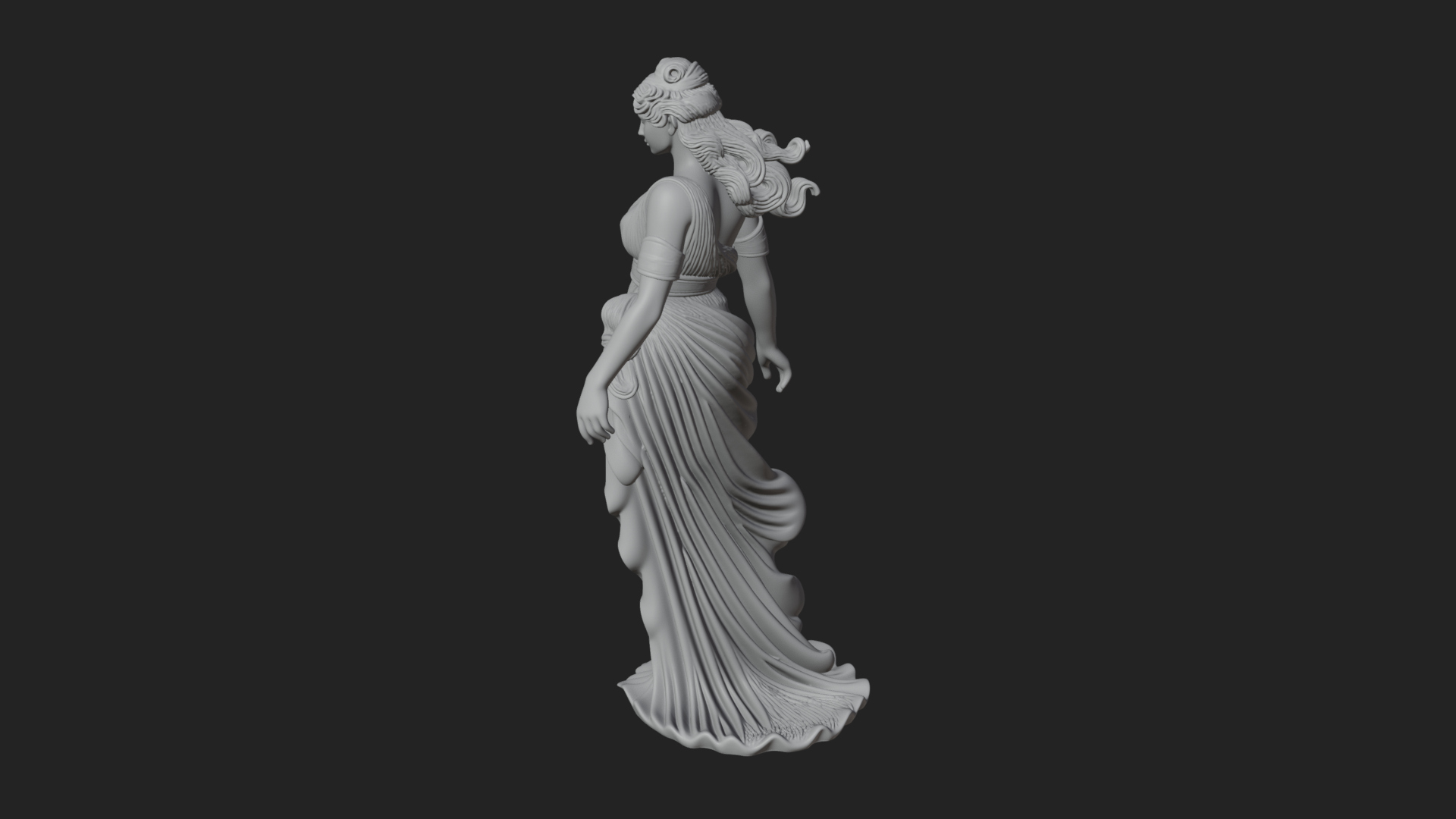 Draped Greek Maiden Statue Design 11 3D Print Model 3D Model