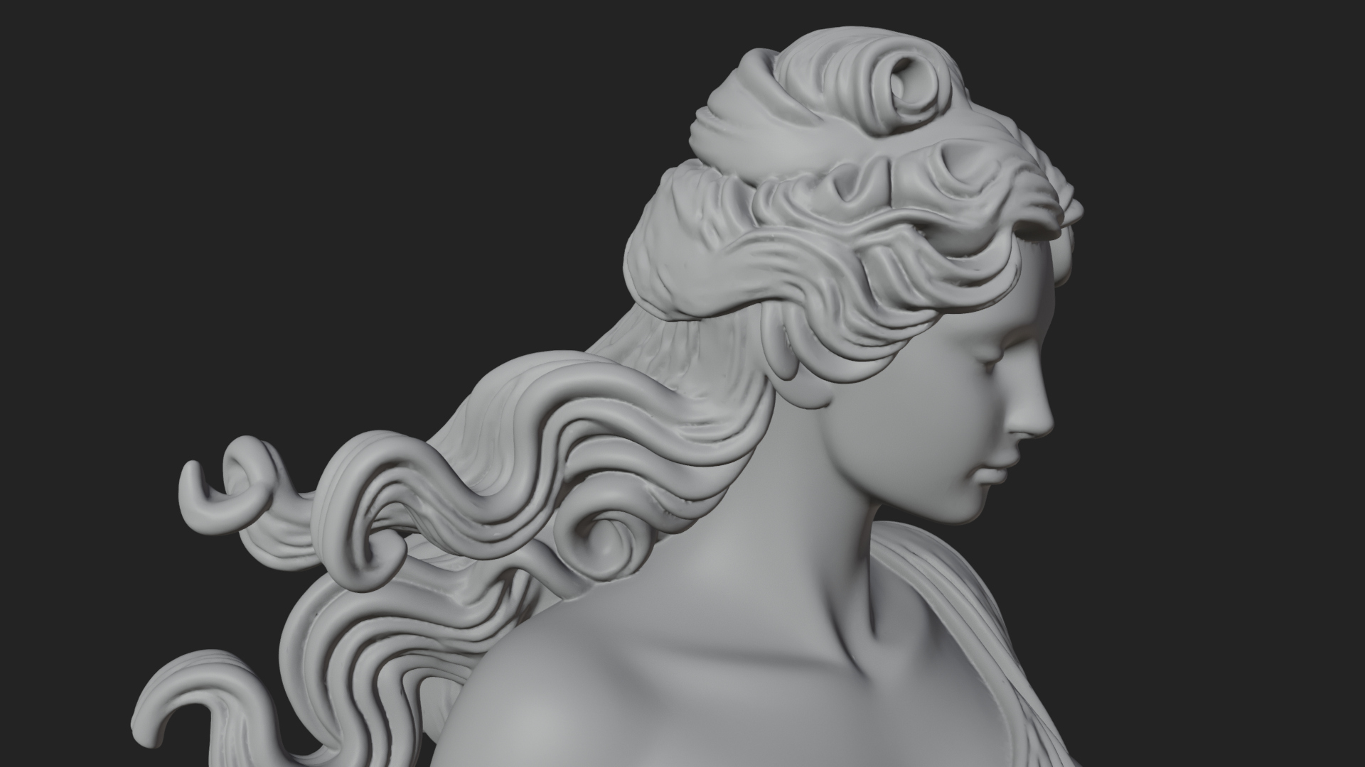 Draped Greek Maiden Statue Design 11 3D Print Model 3D Model
