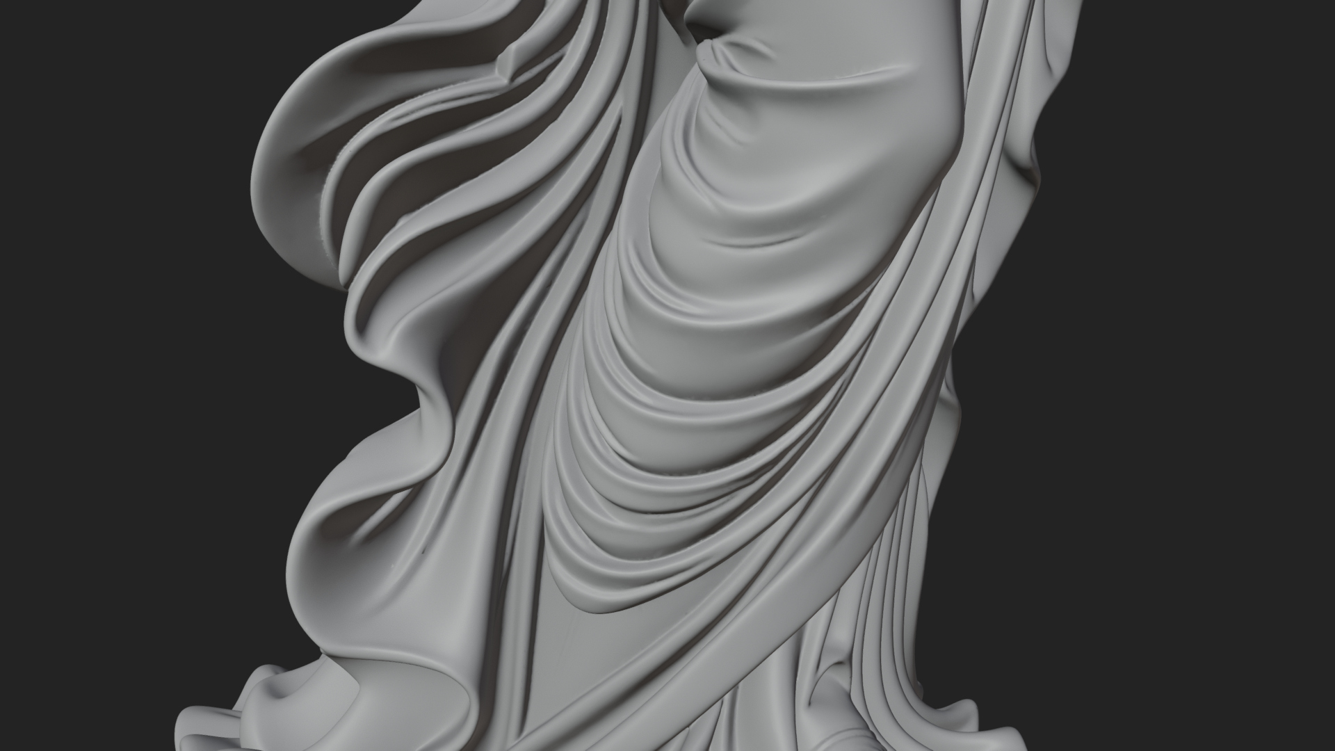 Draped Greek Maiden Statue Design 11 3D Print Model 3D Model