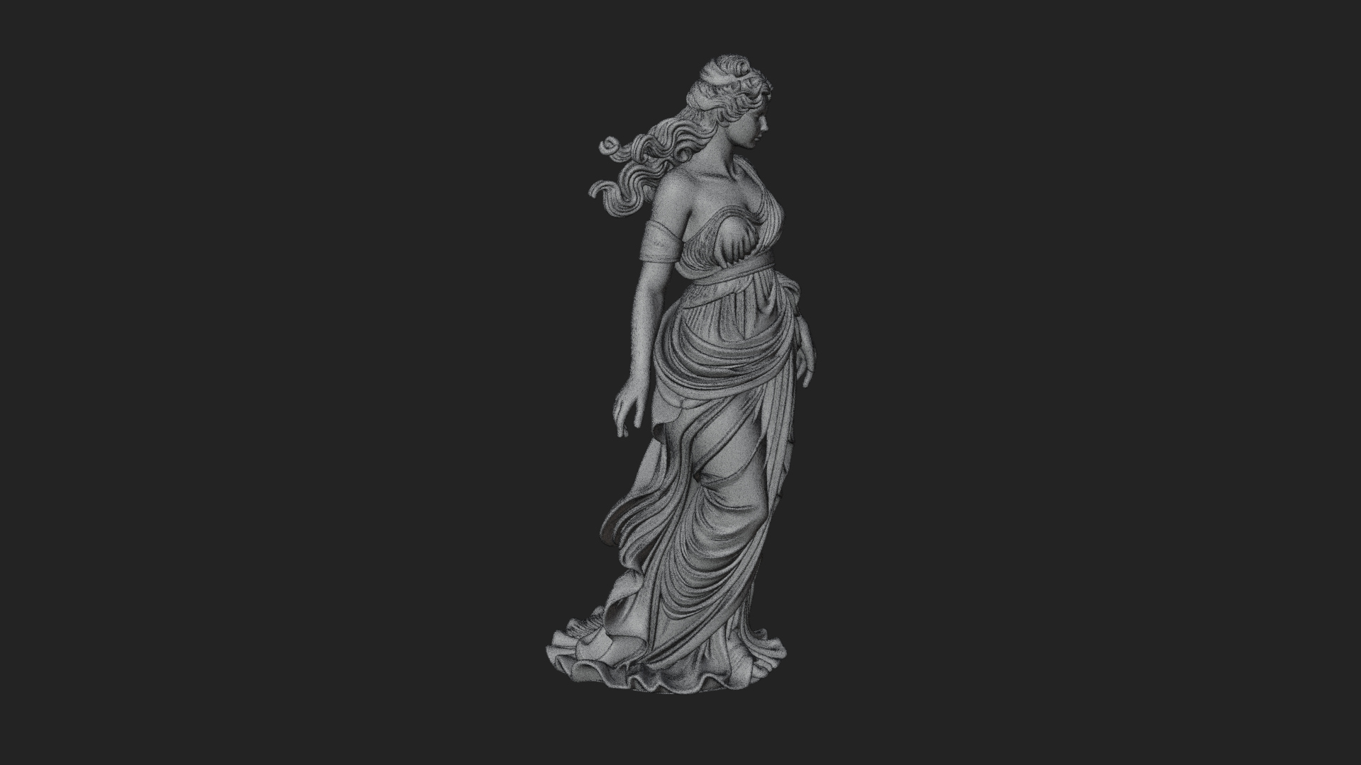 Draped Greek Maiden Statue Design 11 3D Print Model 3D Model