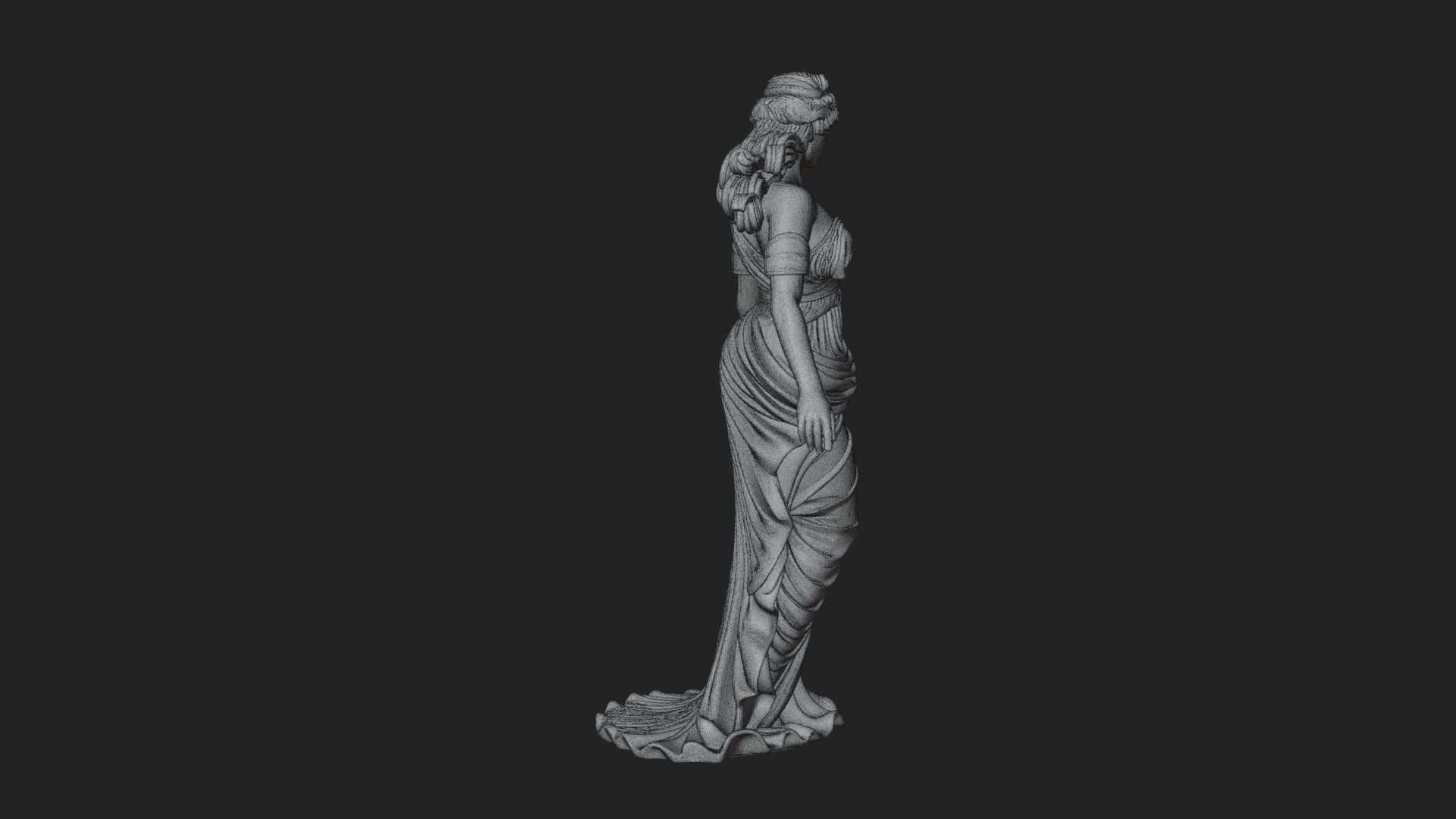 Draped Greek Maiden Statue Design 11 3D Print Model 3D Model