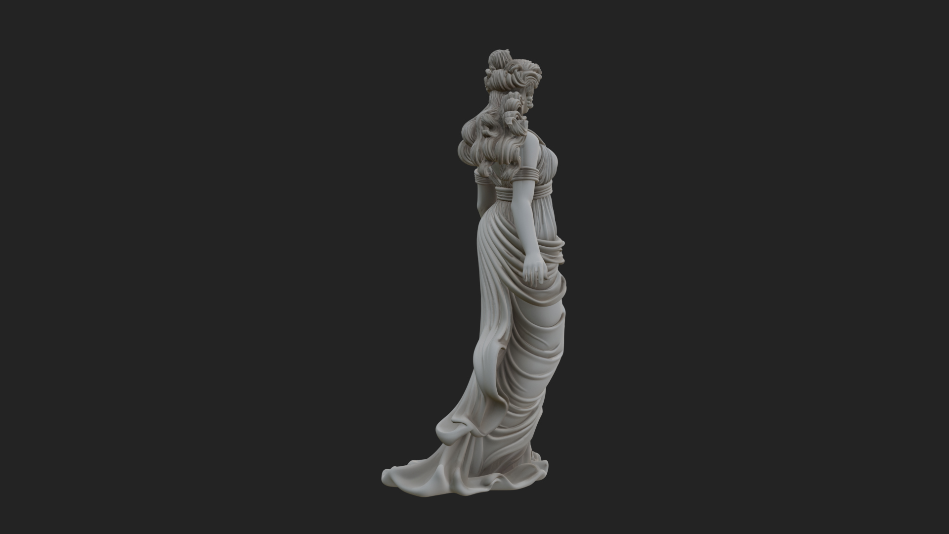 Draped Greek Maiden Statue Design 12 3D Print Model 3D Model