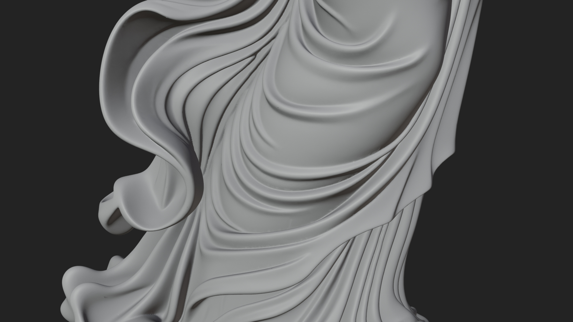 Draped Greek Maiden Statue Design 12 3D Print Model 3D Model
