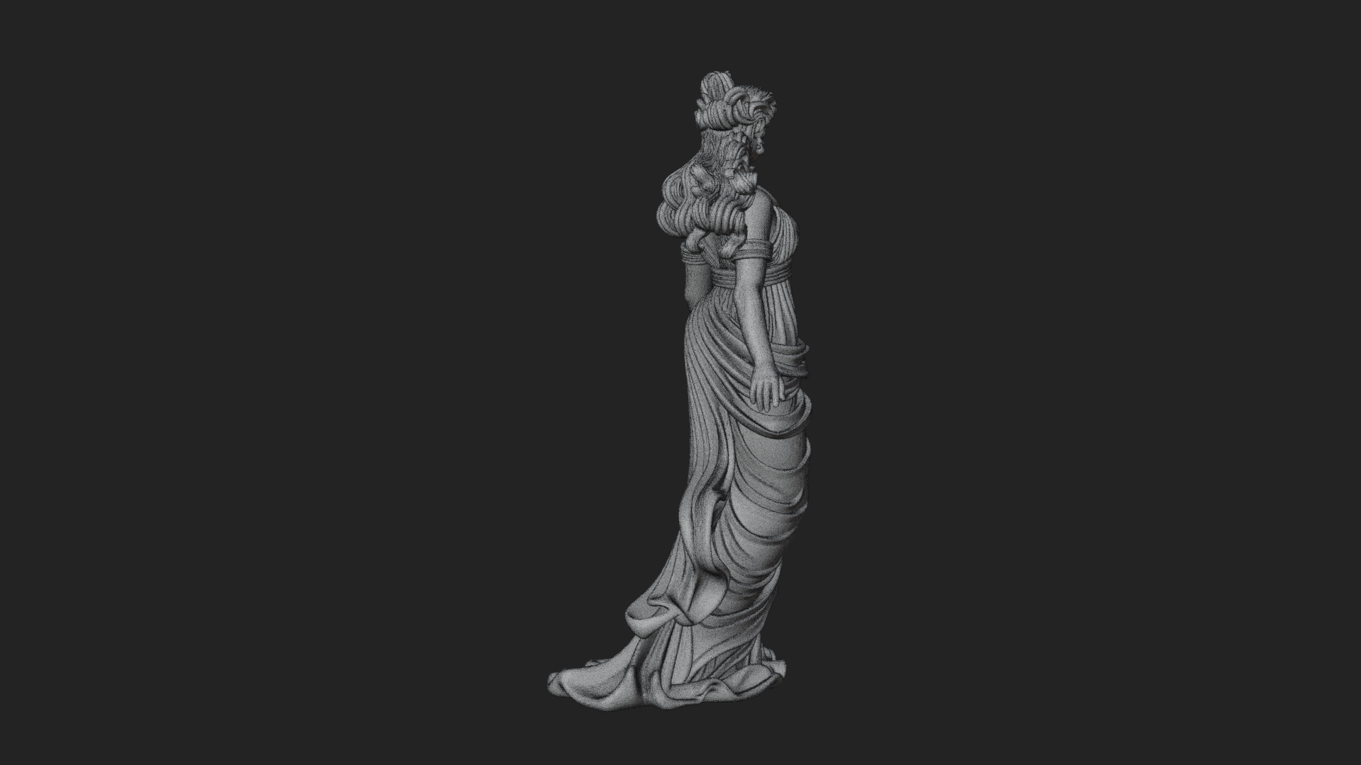 Draped Greek Maiden Statue Design 12 3D Print Model 3D Model
