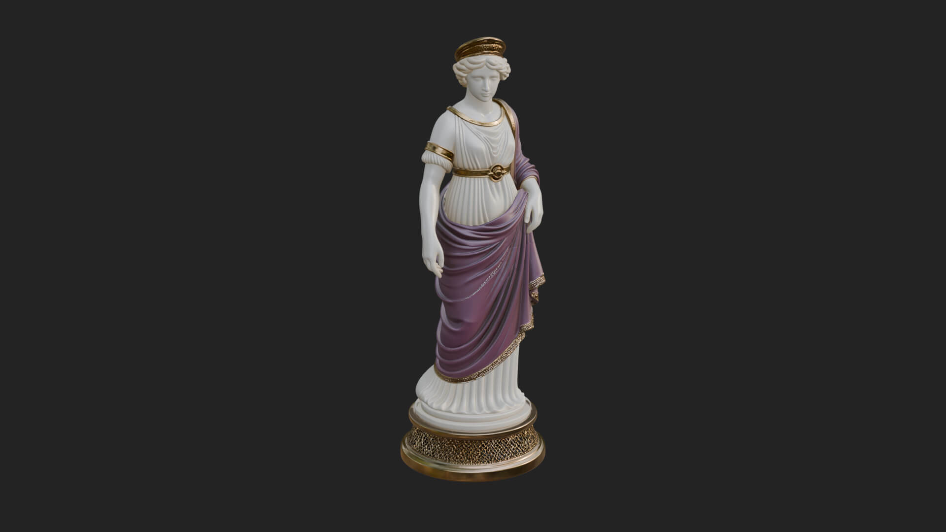 Draped Greek Maiden Statue Design 13 3D Print Model 3D Model