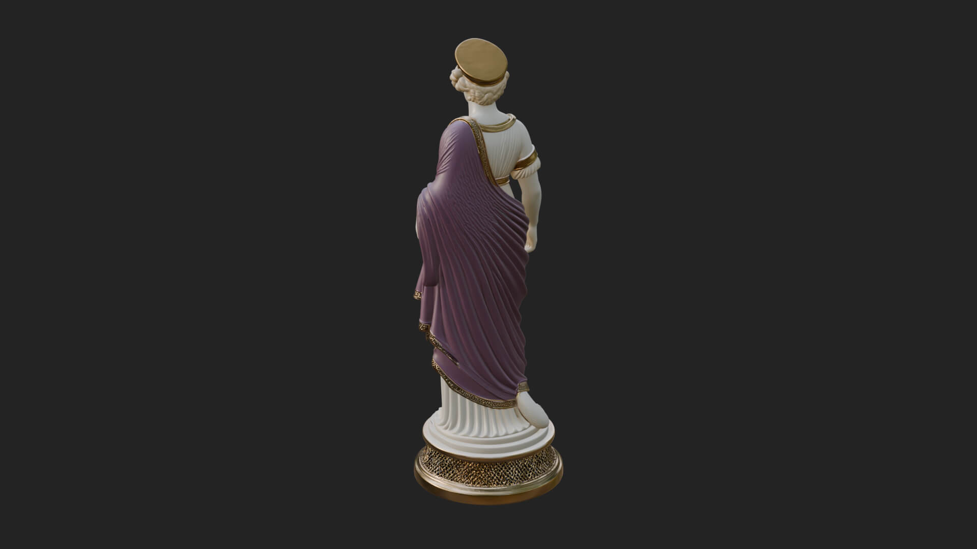 Draped Greek Maiden Statue Design 13 3D Print Model 3D Model