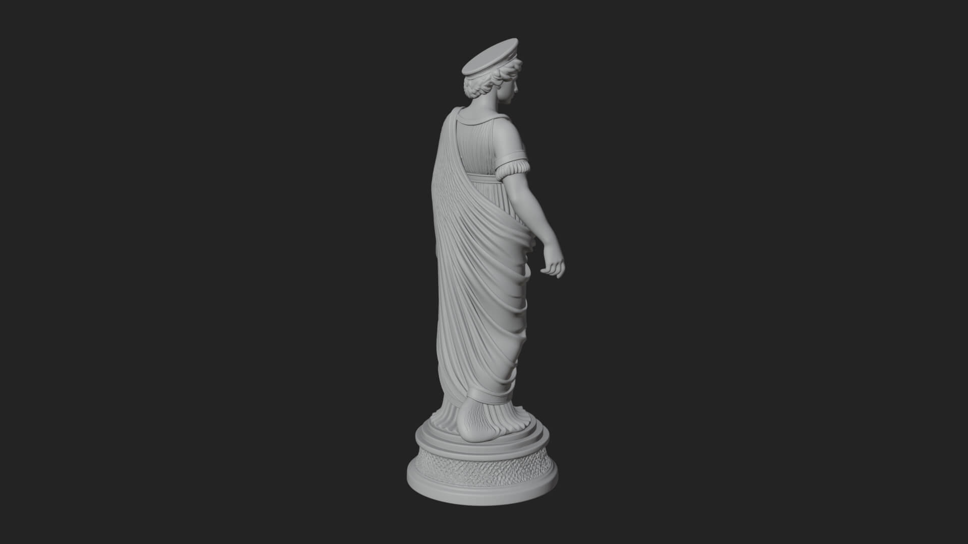 Draped Greek Maiden Statue Design 13 3D Print Model 3D Model