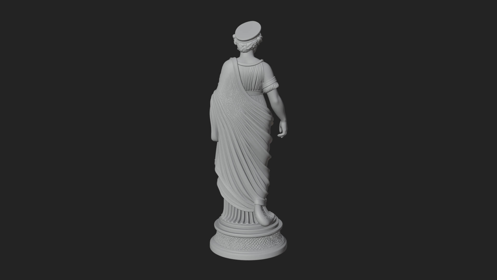 Draped Greek Maiden Statue Design 13 3D Print Model 3D Model