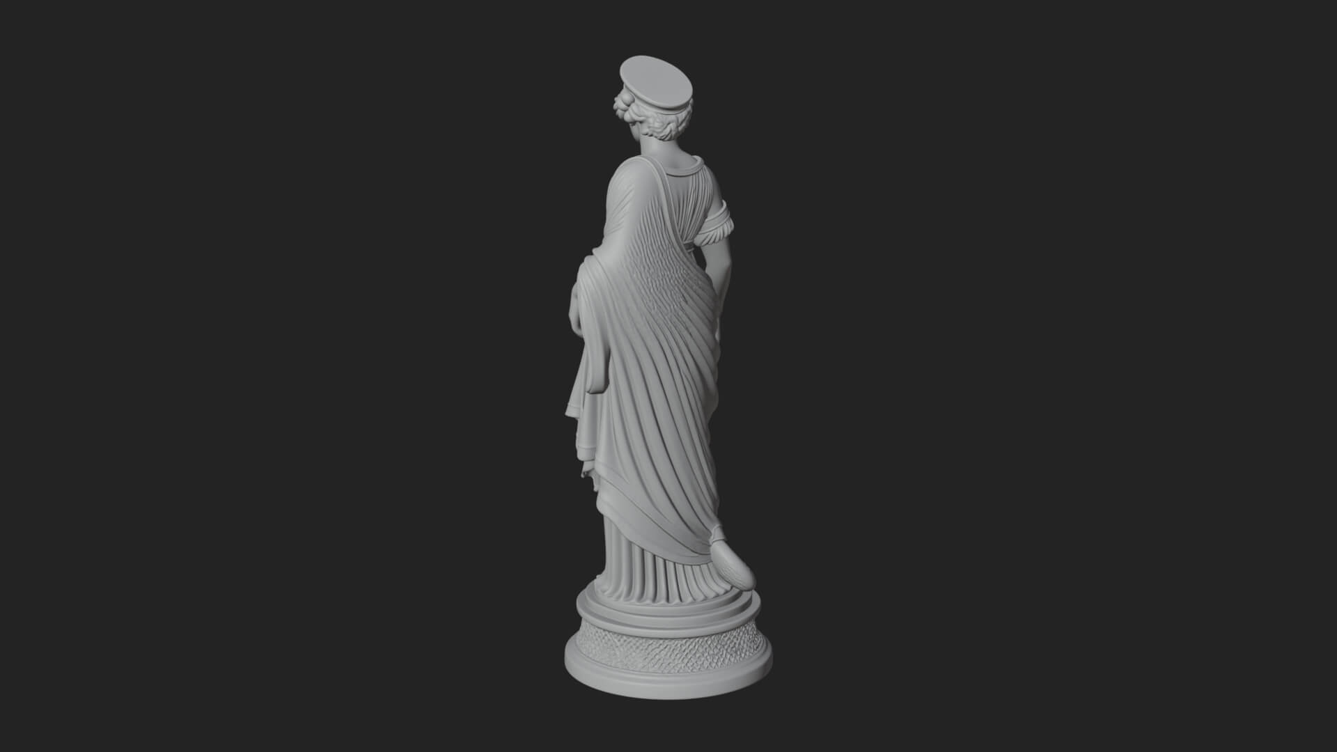 Draped Greek Maiden Statue Design 13 3D Print Model 3D Model