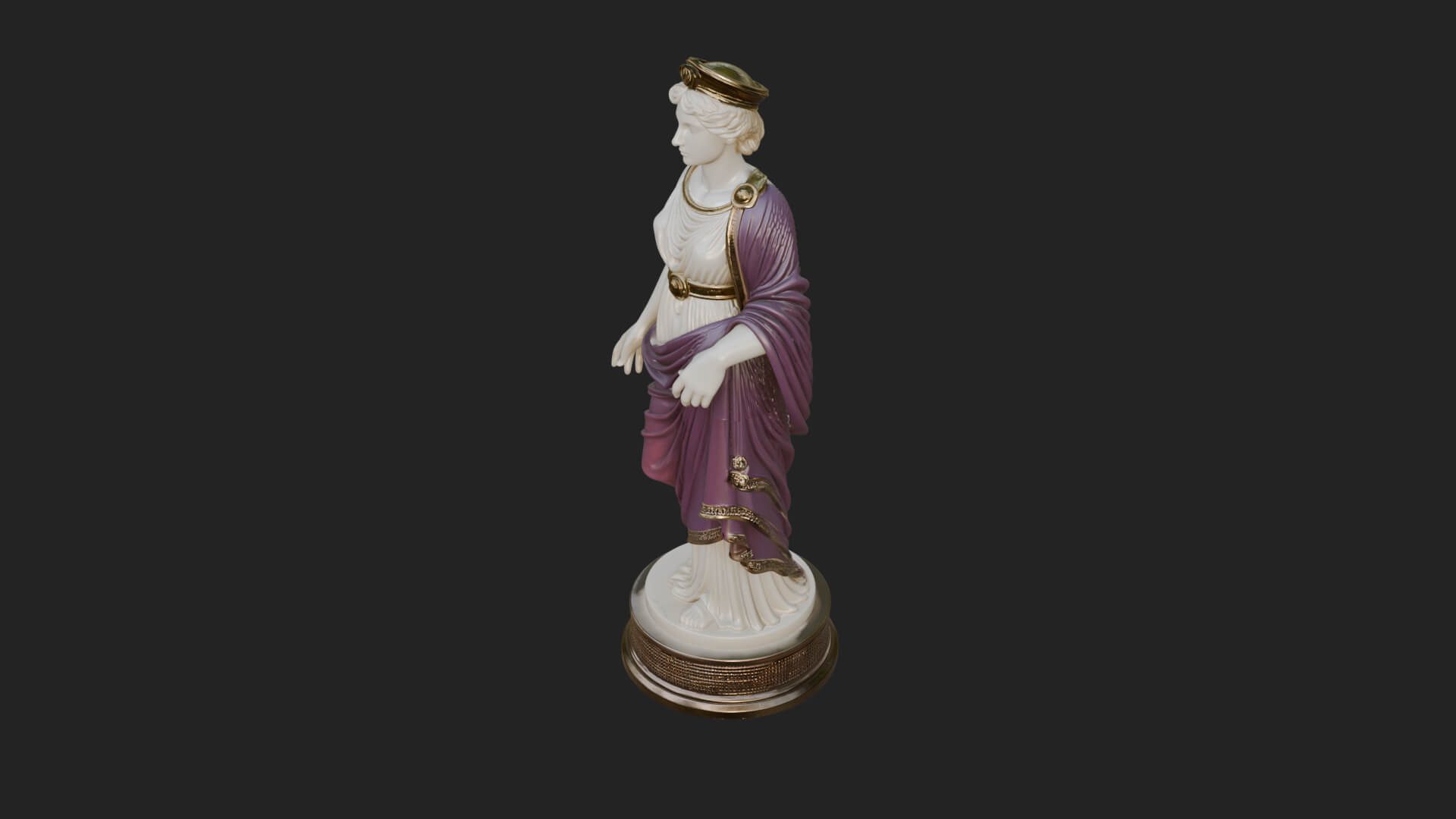 Draped Greek Maiden Statue Design 14 3D Print Model 3D Model