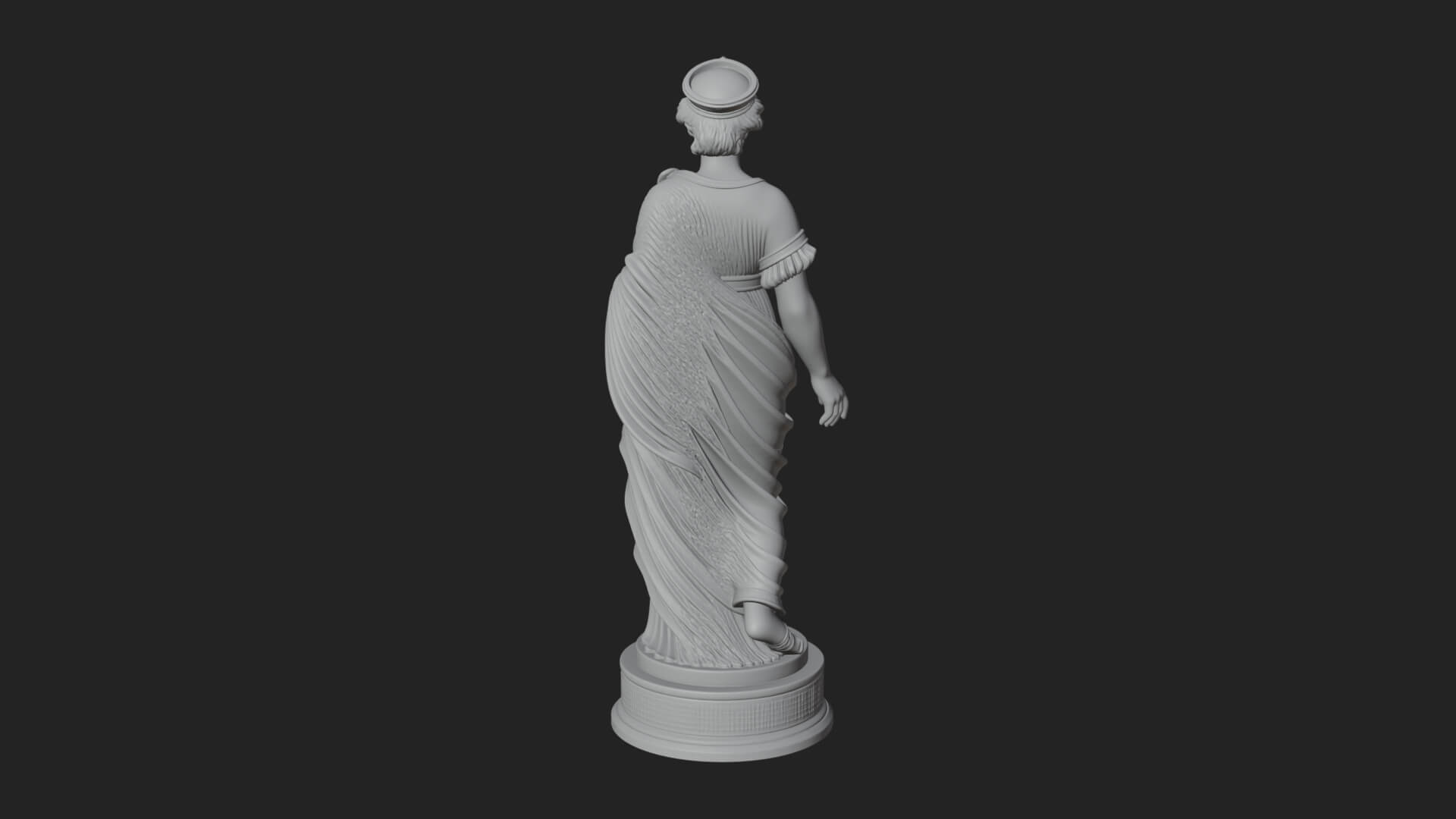 Draped Greek Maiden Statue Design 14 3D Print Model 3D Model