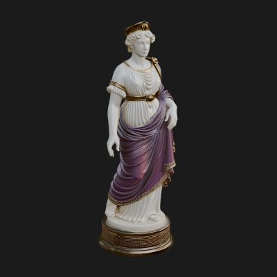 Draped Greek Maiden Statue Design 14 3D Print Model