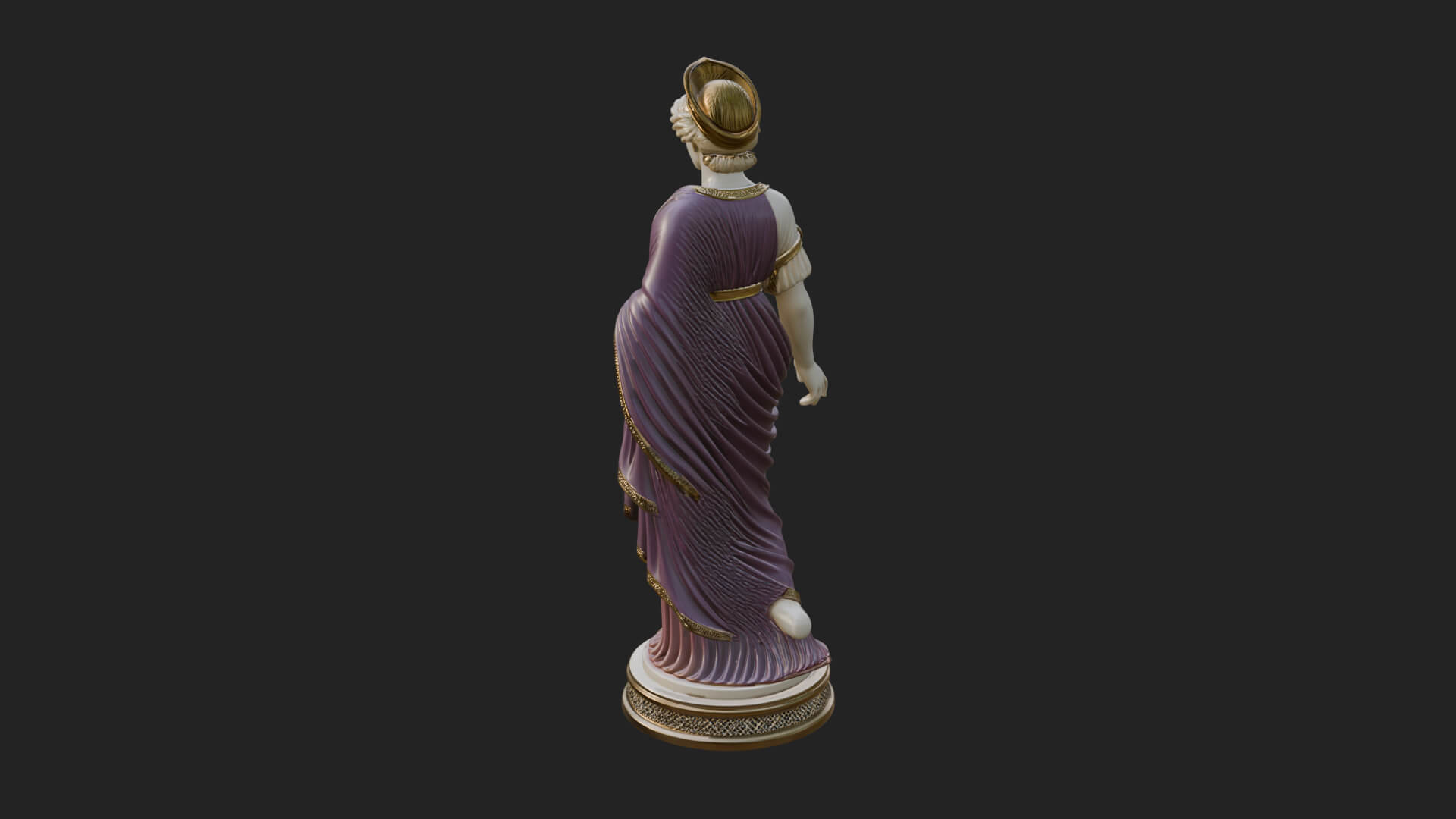 Draped Greek Maiden Statue Design 15 3D Print Model 3D Model