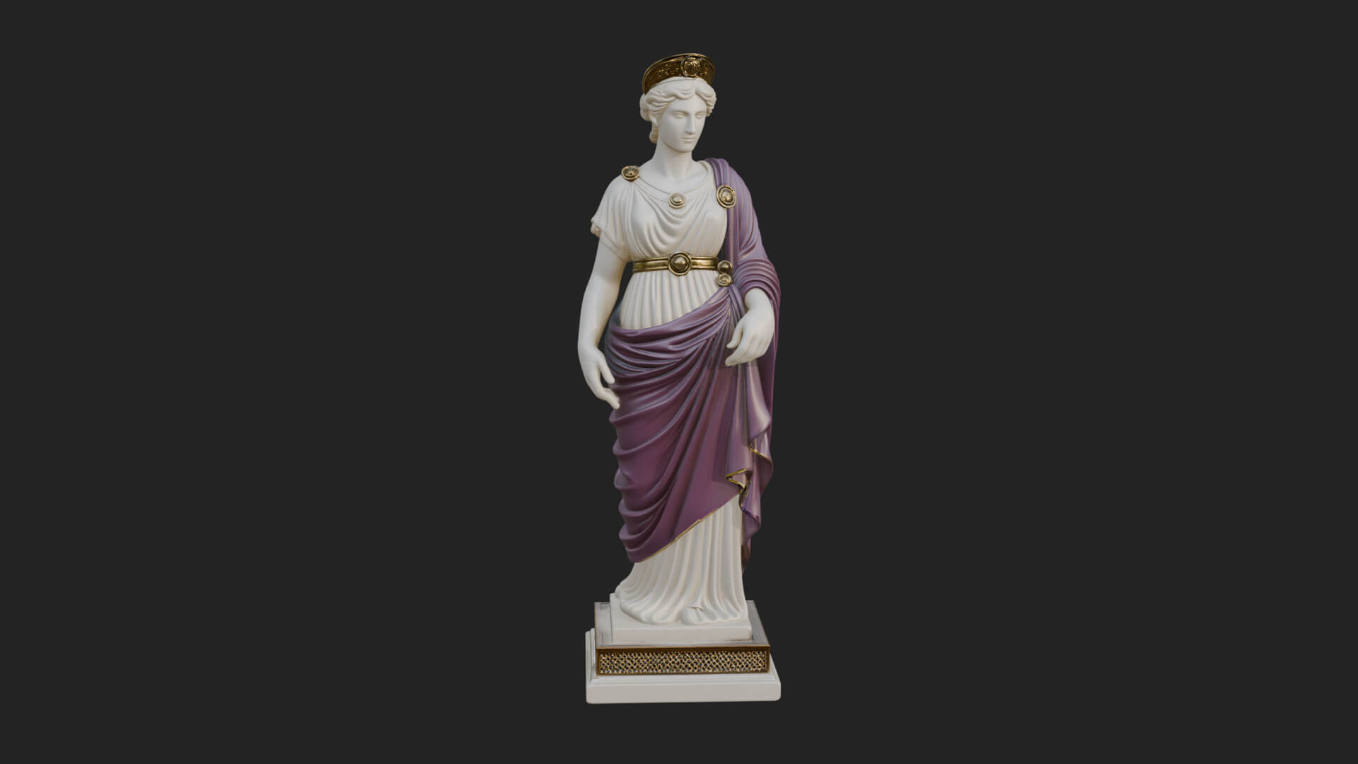 Draped Greek Maiden Statue Design 16 3D Print Model 3D Model