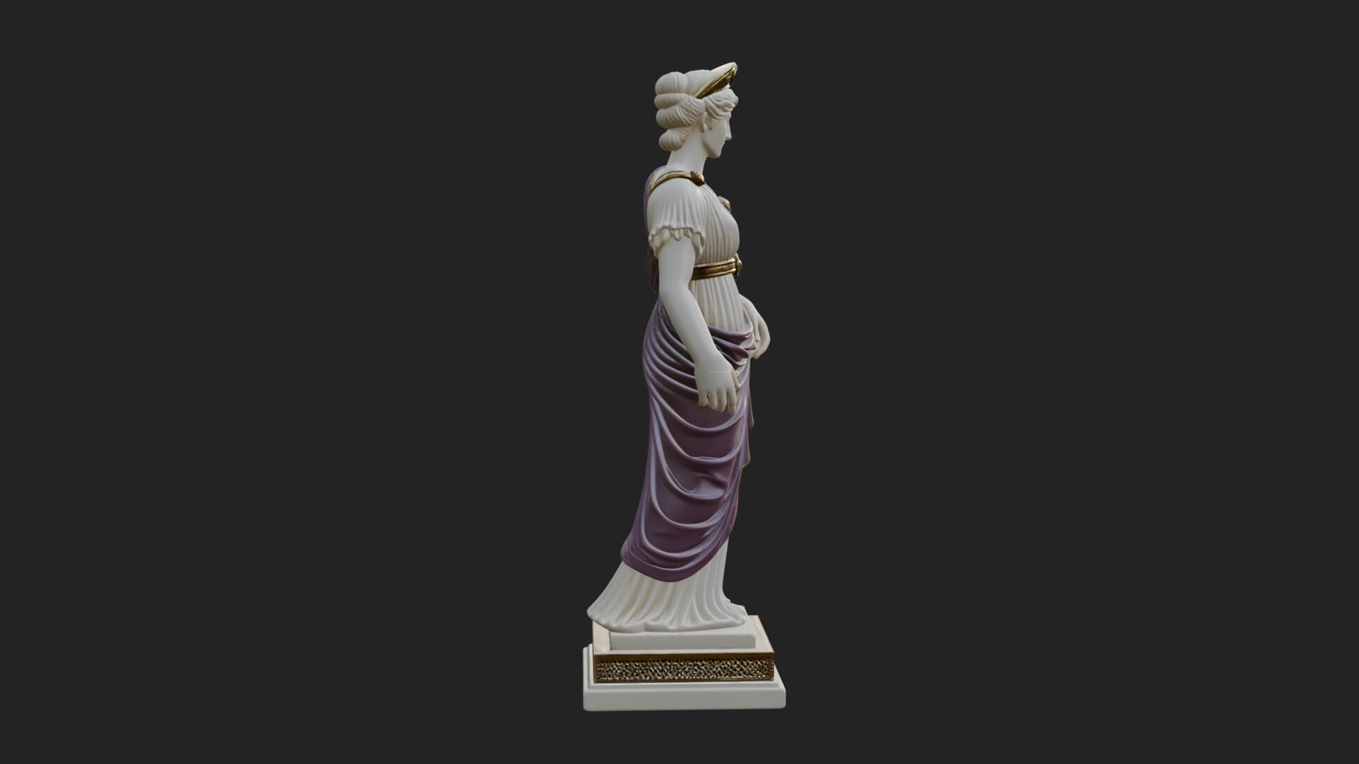 Draped Greek Maiden Statue Design 16 3D Print Model 3D Model