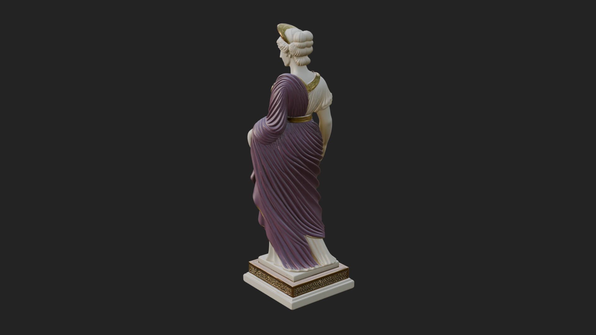 Draped Greek Maiden Statue Design 16 3D Print Model 3D Model