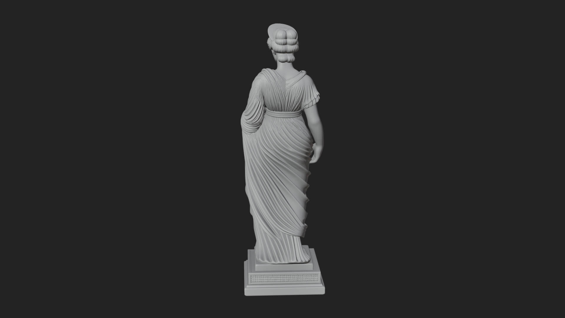 Draped Greek Maiden Statue Design 16 3D Print Model 3D Model
