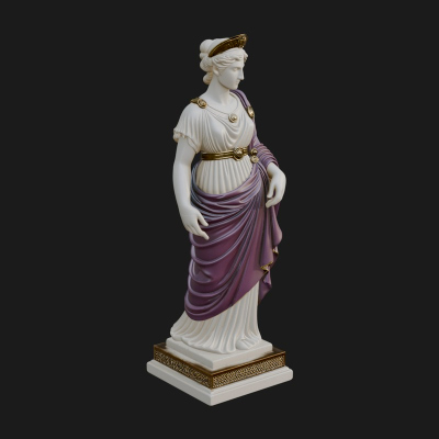 Draped Greek Maiden Statue Design 16 3D Print Model