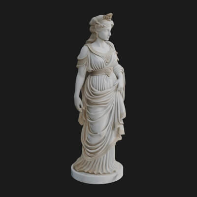 Draped Greek Maiden Statue Design 2 3D Print Model