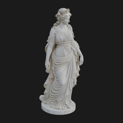 Draped Greek Maiden Statue Design 6 3D Print Model