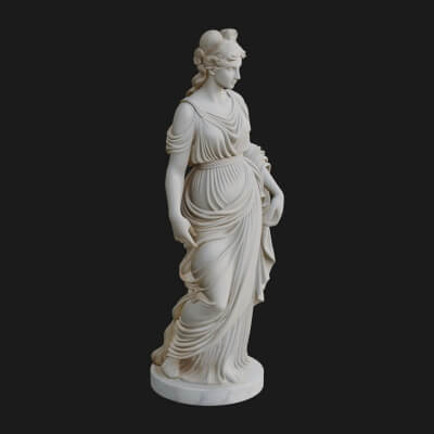 Draped Greek Maiden Statue Design 7 3D Print Model