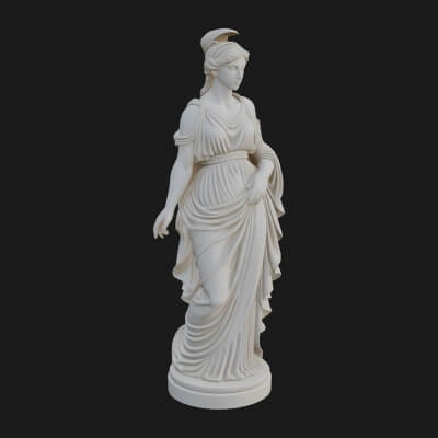 Draped Greek Maiden Statue Design 8 3D Print Model