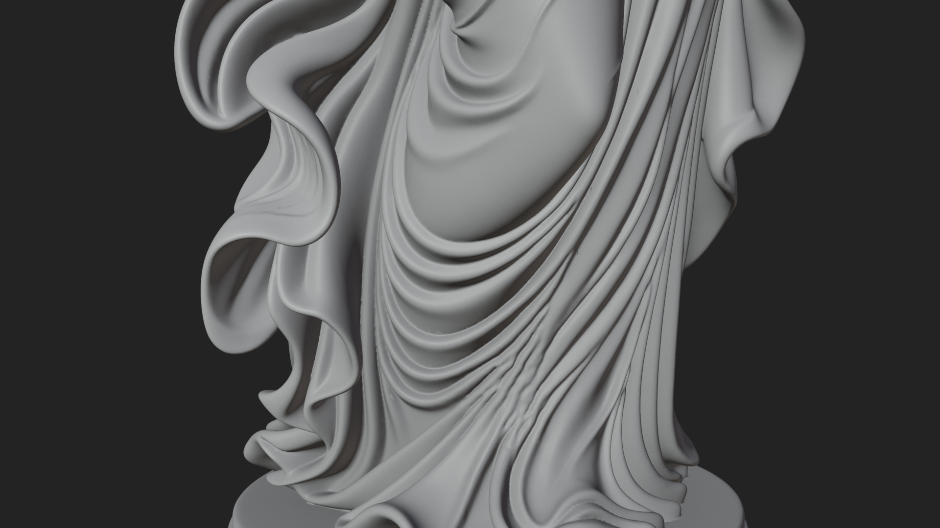 Draped Greek Maiden Statue Design 9 3D Print Model 3D Model