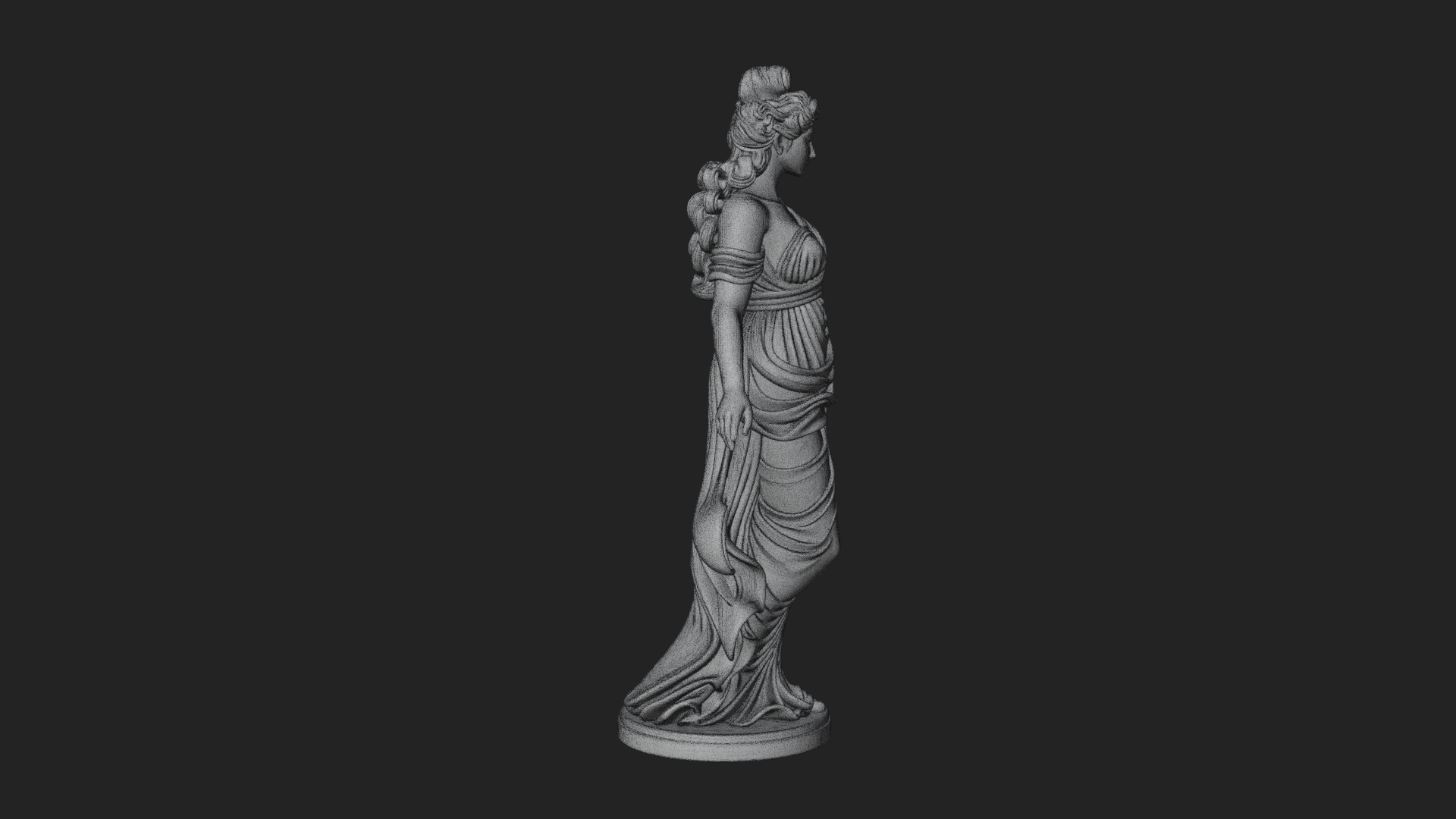 Draped Greek Maiden Statue Design 9 3D Print Model 3D Model