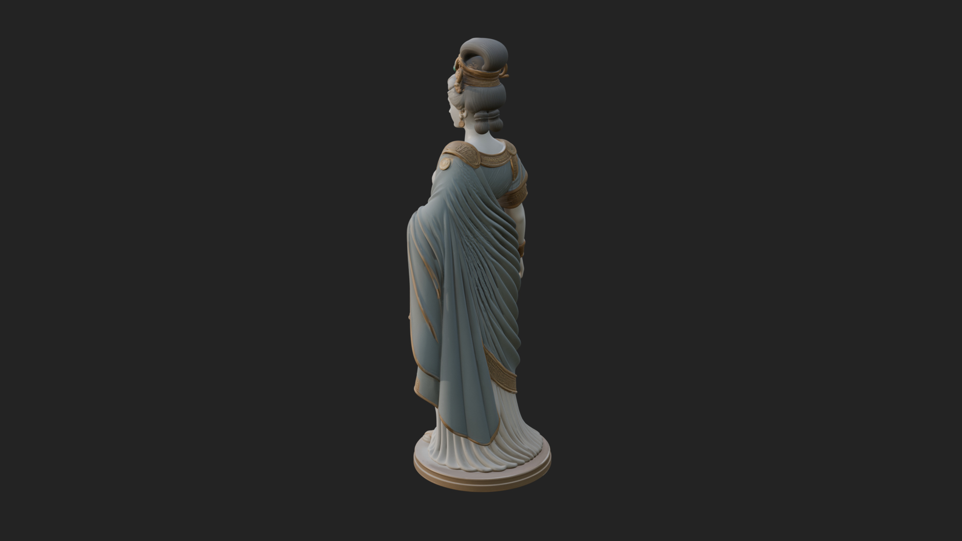 Draped Greek Woman Statue Design 2 3D Print Model 3D Model