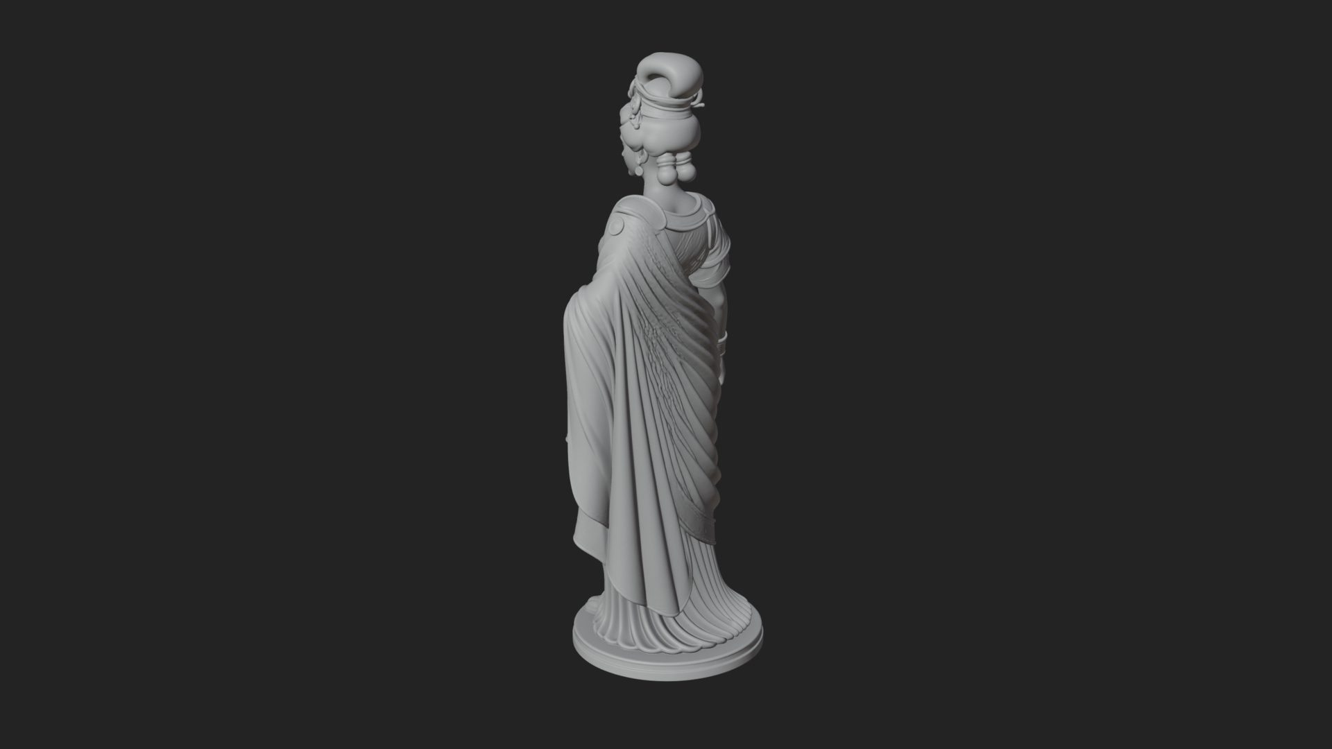 Draped Greek Woman Statue Design 2 3D Print Model 3D Model