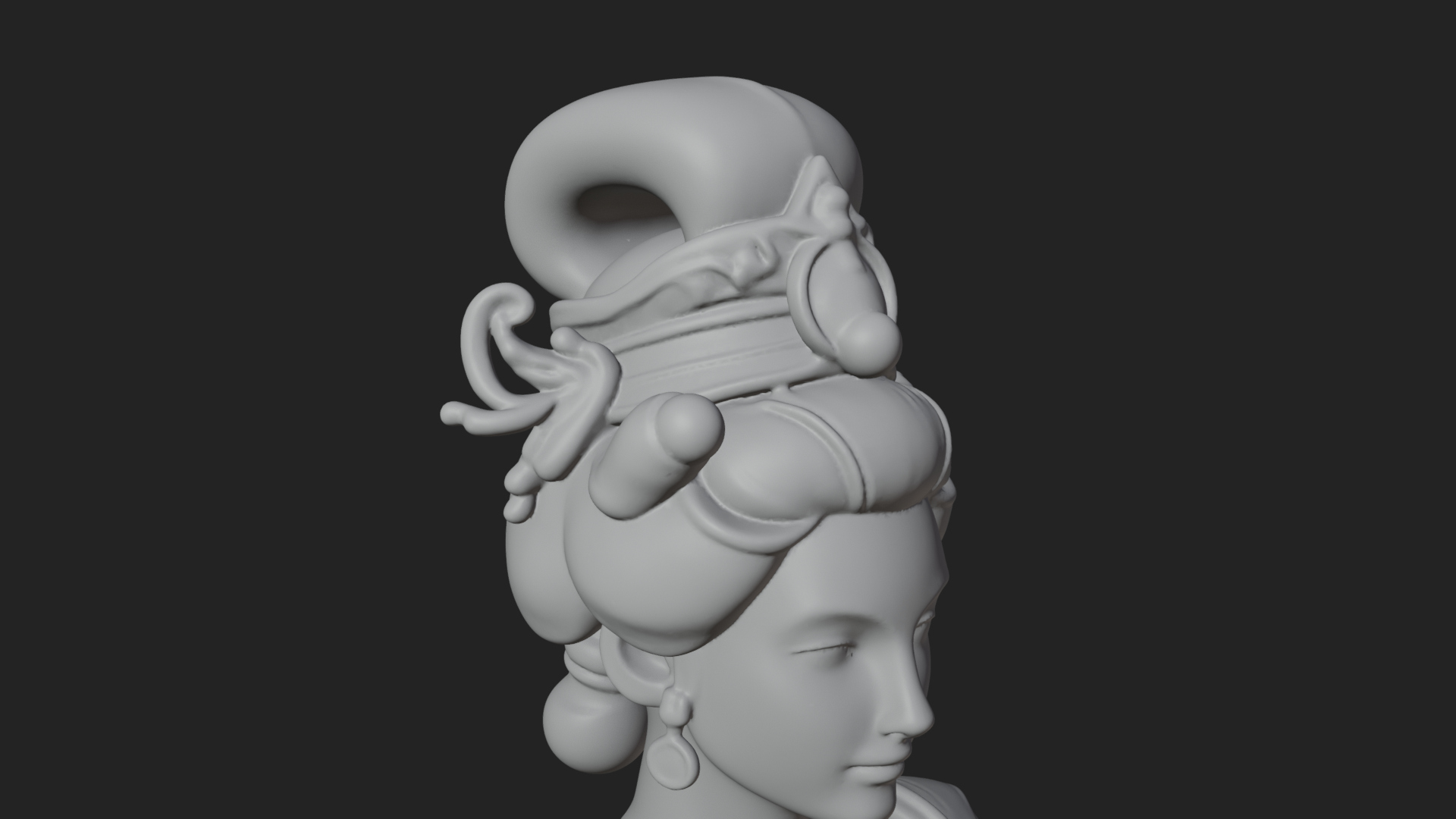 Draped Greek Woman Statue Design 2 3D Print Model 3D Model