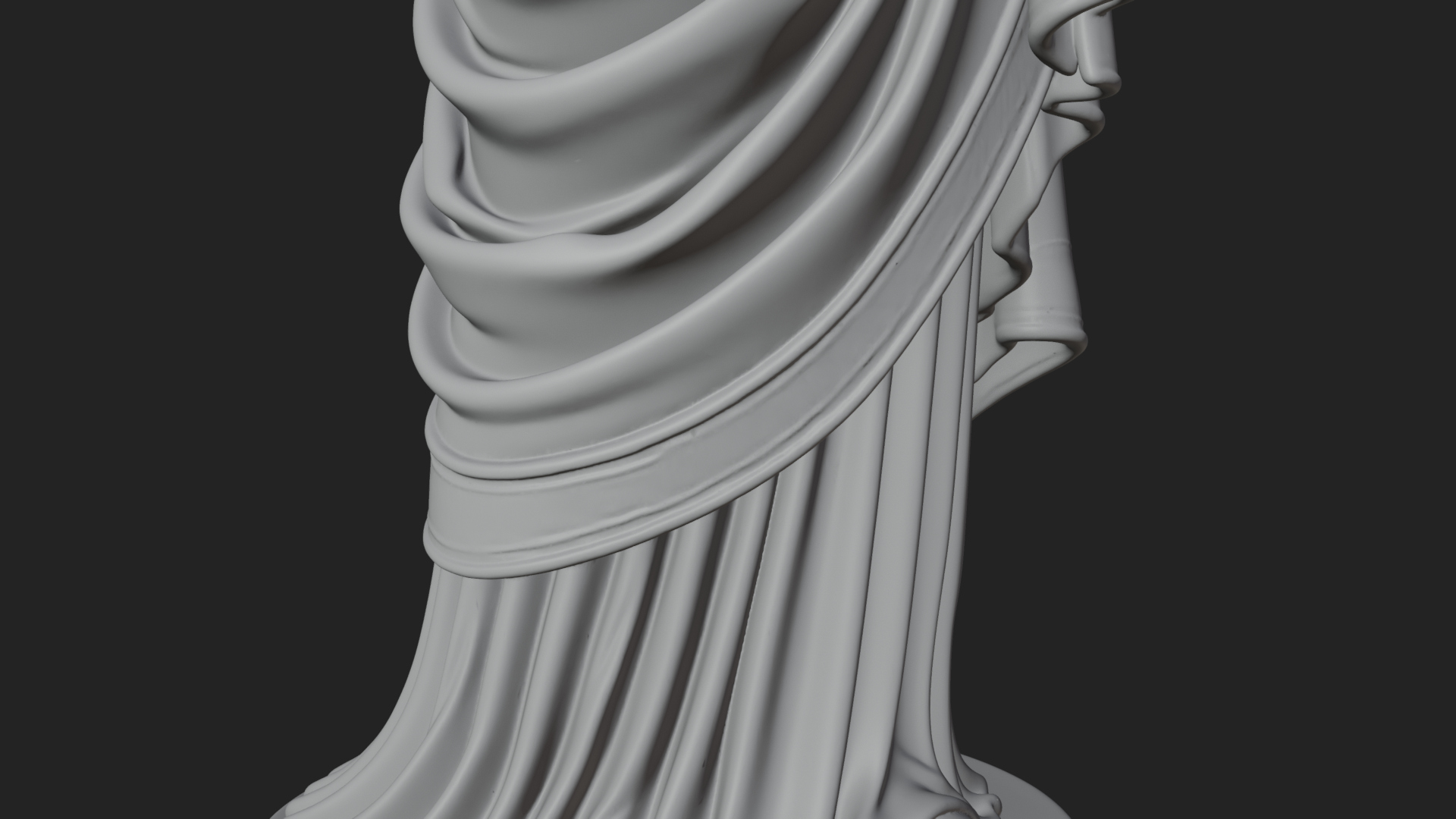 Draped Greek Woman Statue Design 2 3D Print Model 3D Model