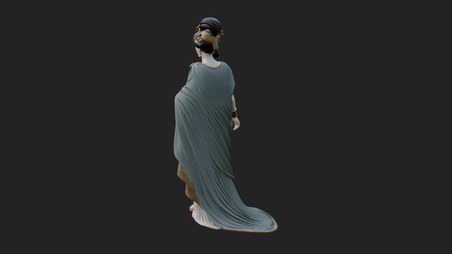 Draped Greek Woman Statue Design 3 3D Print Model 3D Model
