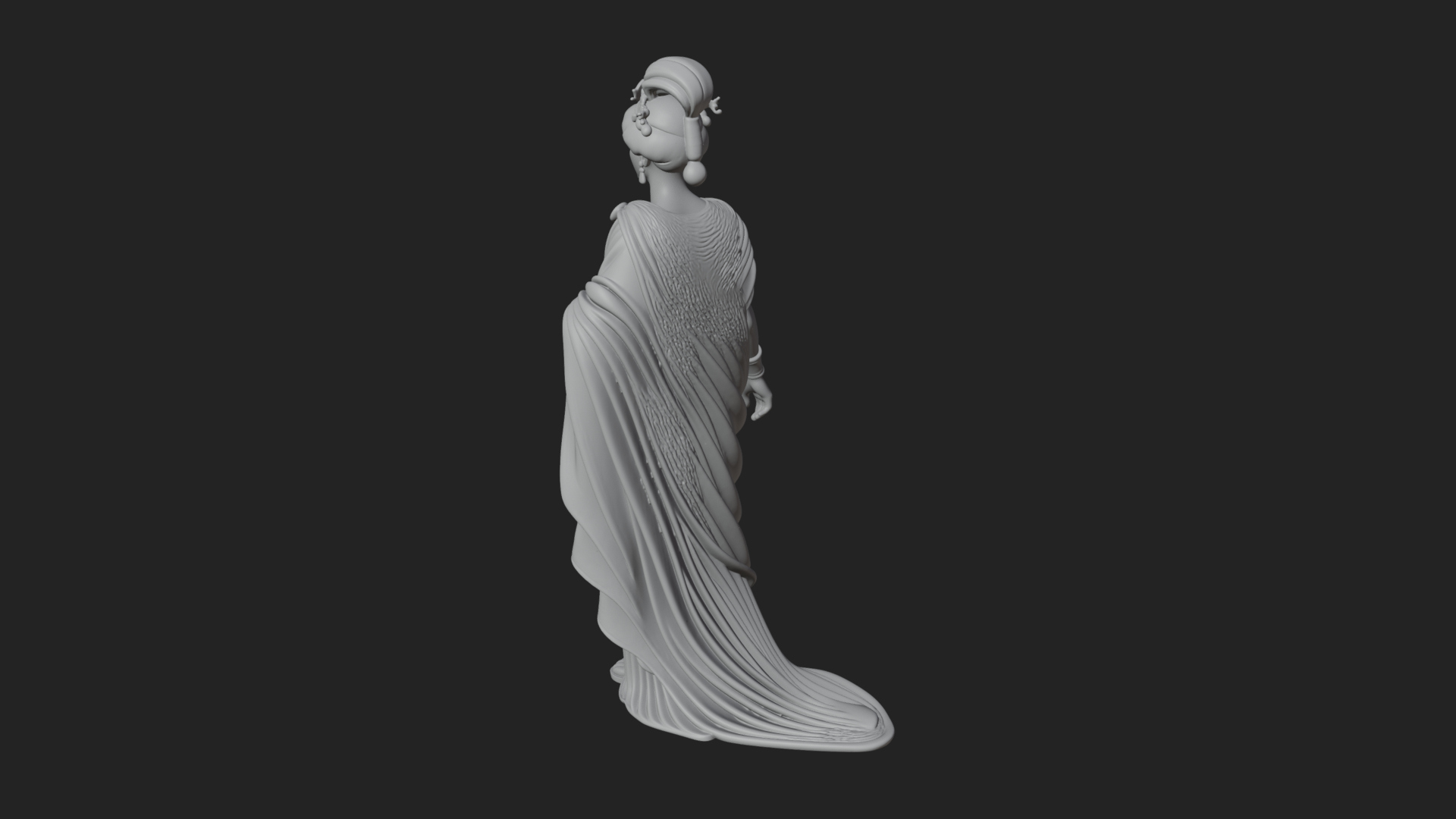 Draped Greek Woman Statue Design 3 3D Print Model 3D Model
