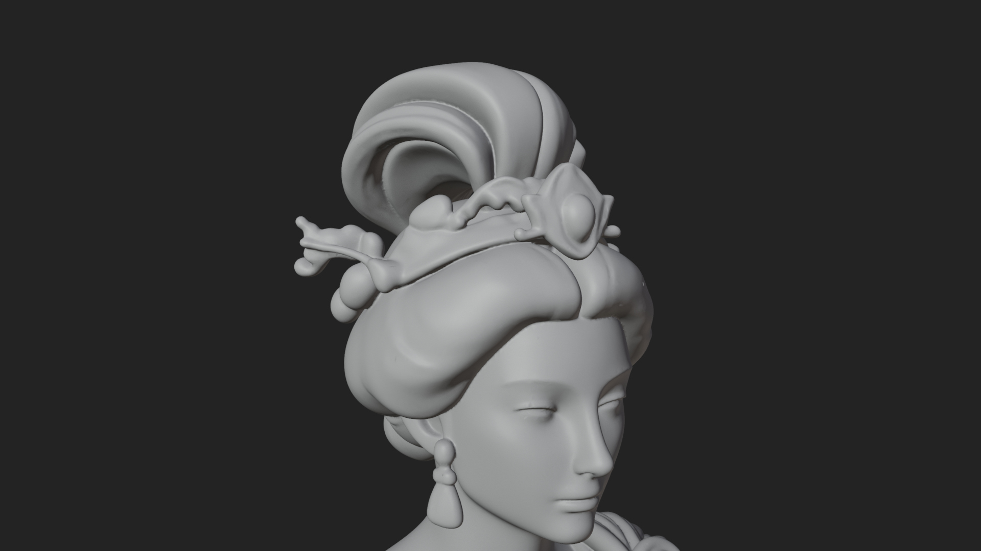 Draped Greek Woman Statue Design 3 3D Print Model 3D Model