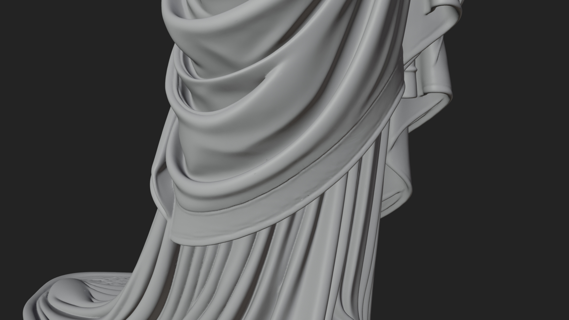 Draped Greek Woman Statue Design 3 3D Print Model 3D Model
