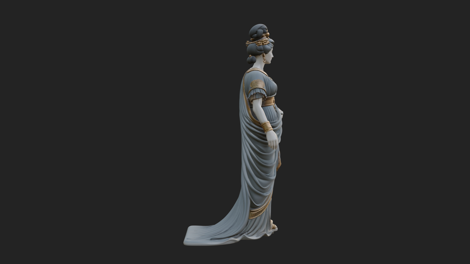 Draped Greek Woman Statue Design 4 3D Print Model 3D Model