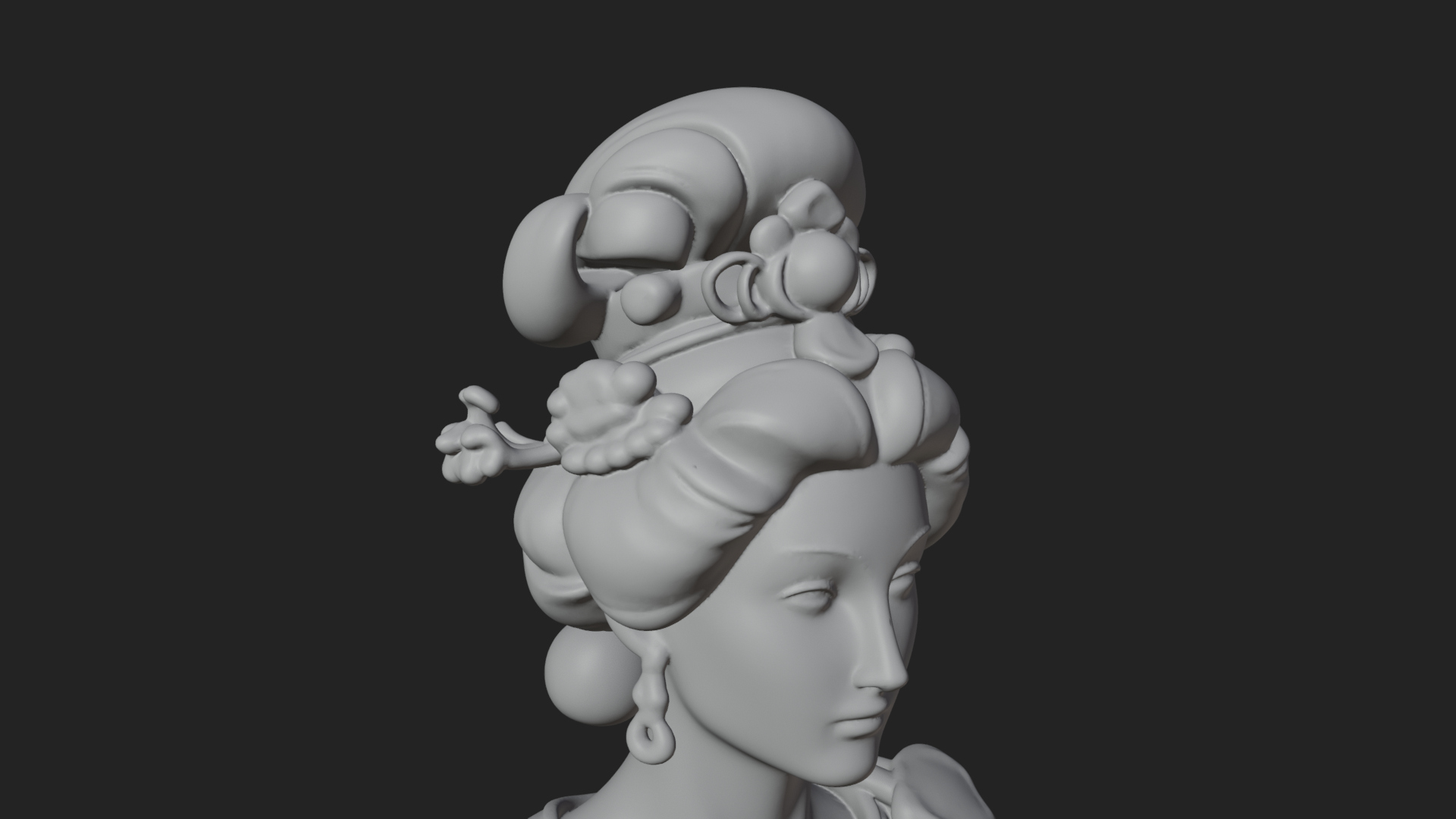 Draped Greek Woman Statue Design 4 3D Print Model 3D Model