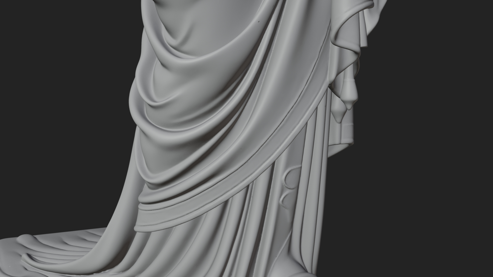 Draped Greek Woman Statue Design 4 3D Print Model 3D Model