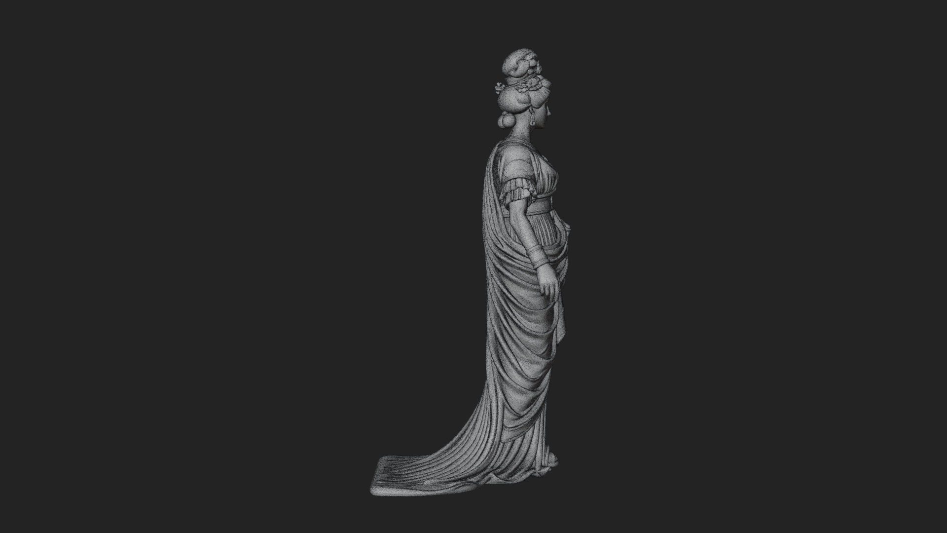 Draped Greek Woman Statue Design 4 3D Print Model 3D Model