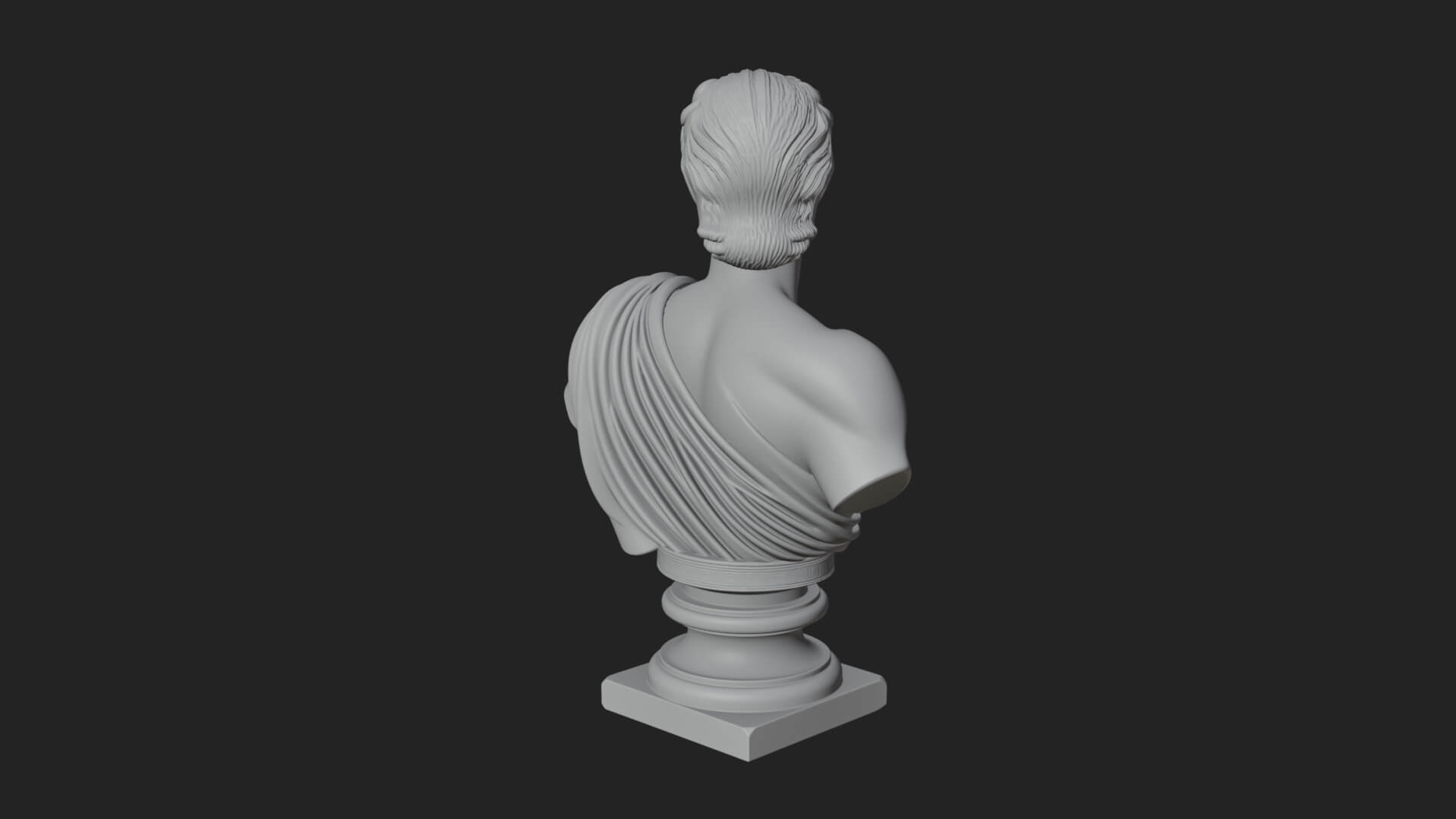 Draped Greek Youth Bust Design 1 3D Print Model 3D Model