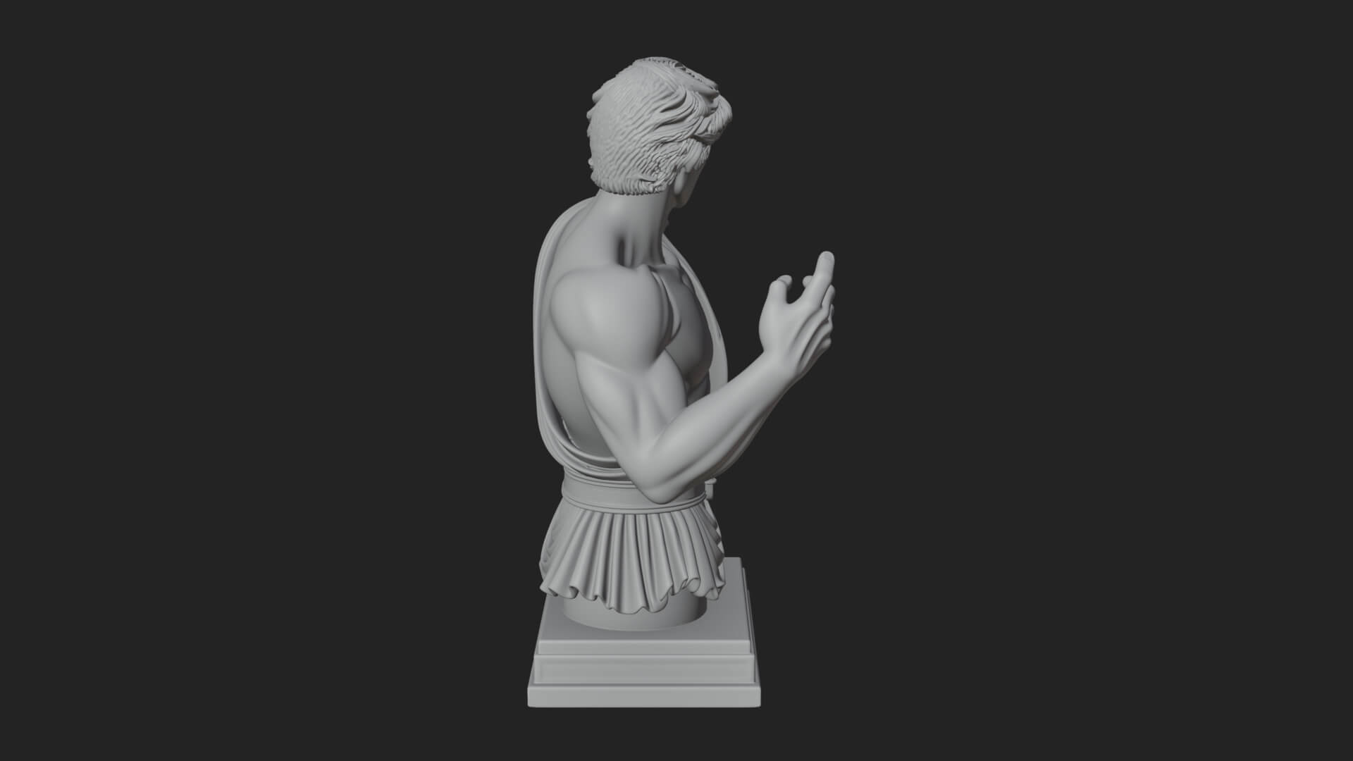 Draped Greek Youth Bust Design 10 3D Print Model 3D Model