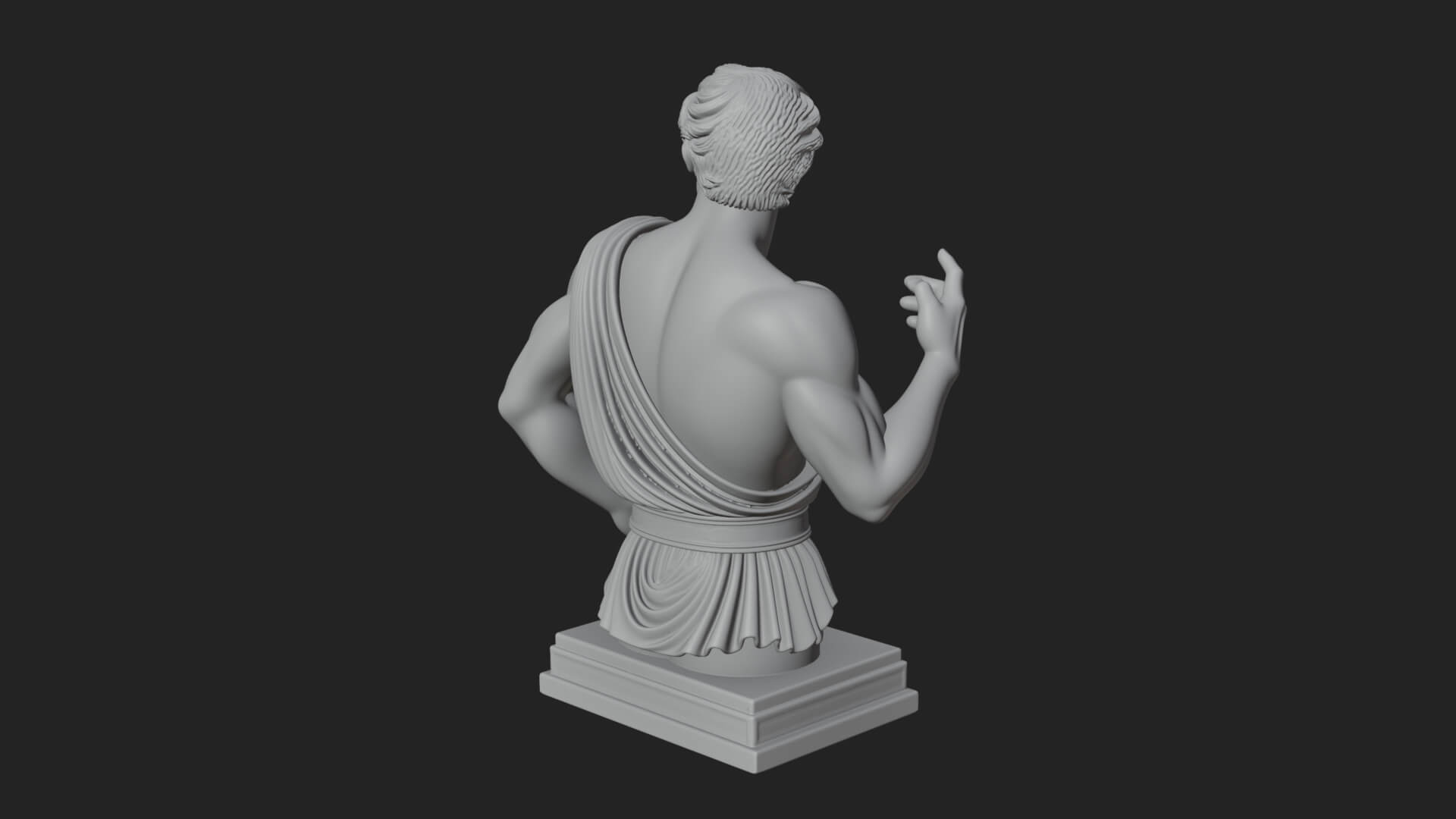 Draped Greek Youth Bust Design 10 3D Print Model 3D Model