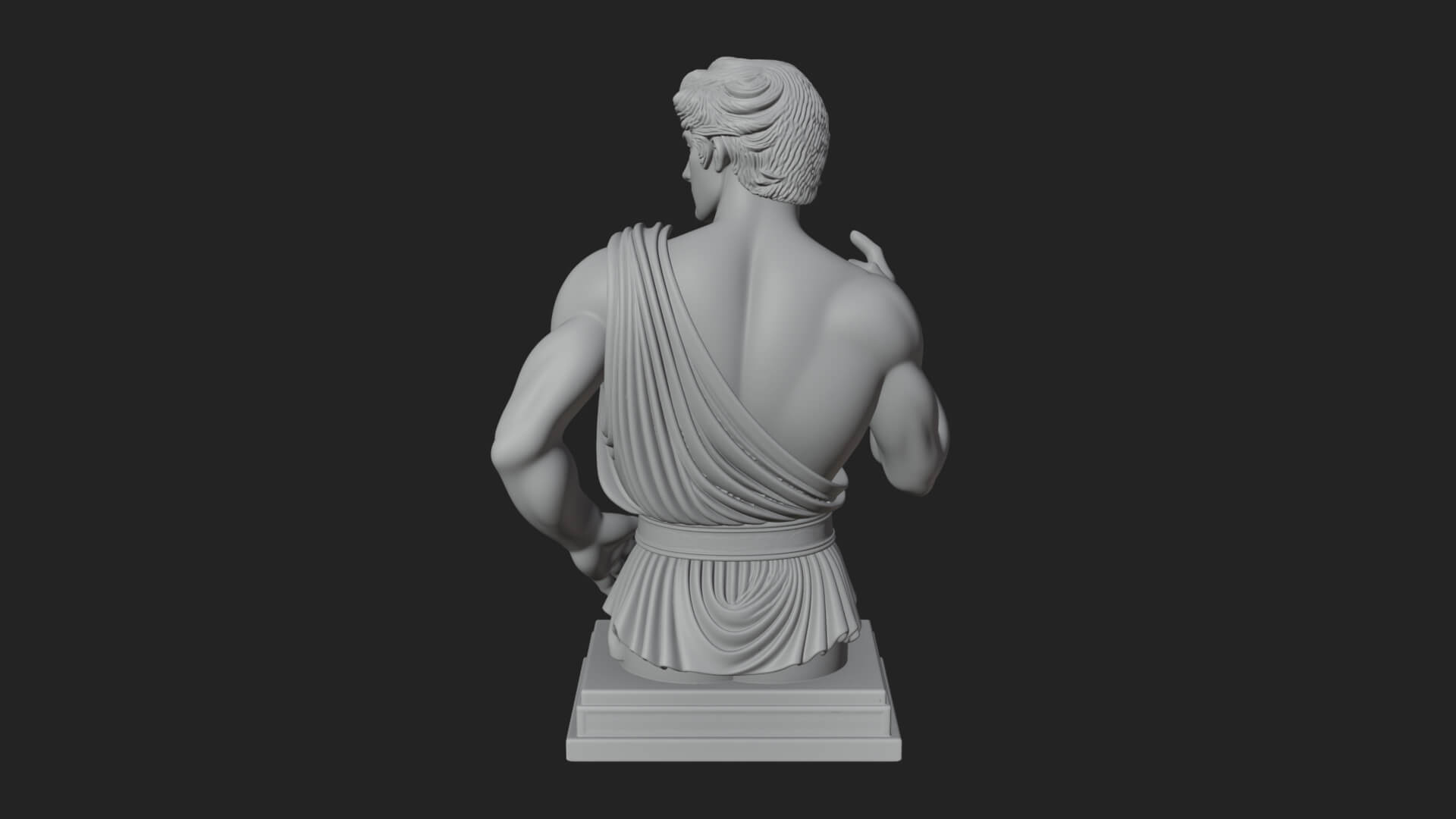 Draped Greek Youth Bust Design 10 3D Print Model 3D Model