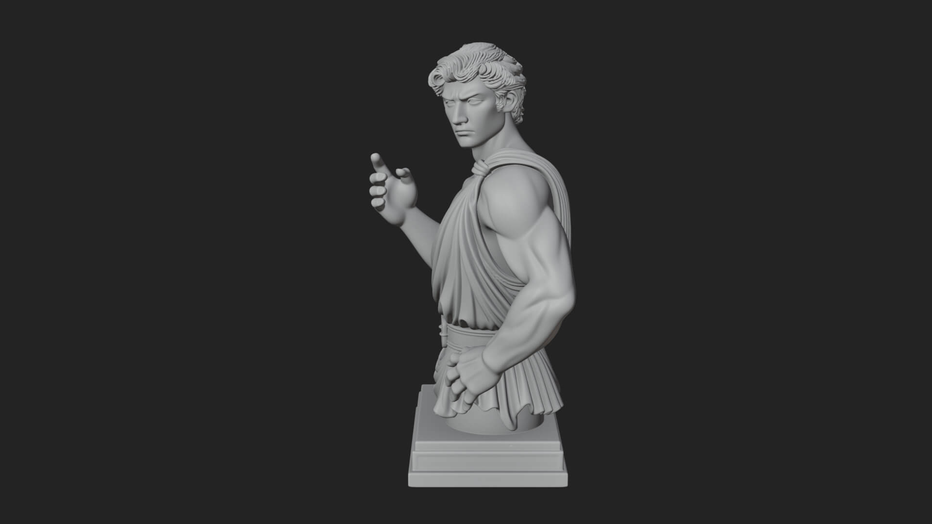 Draped Greek Youth Bust Design 10 3D Print Model 3D Model