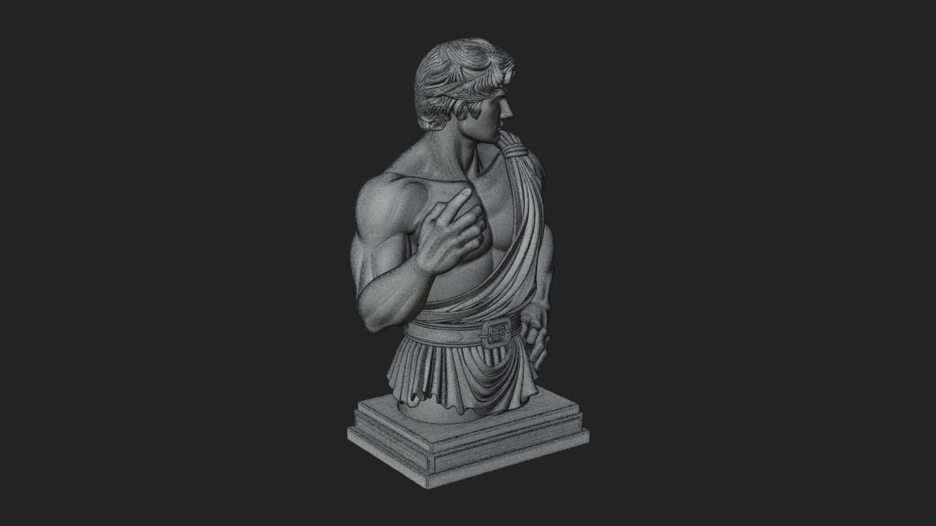 Draped Greek Youth Bust Design 10 3D Print Model 3D Model