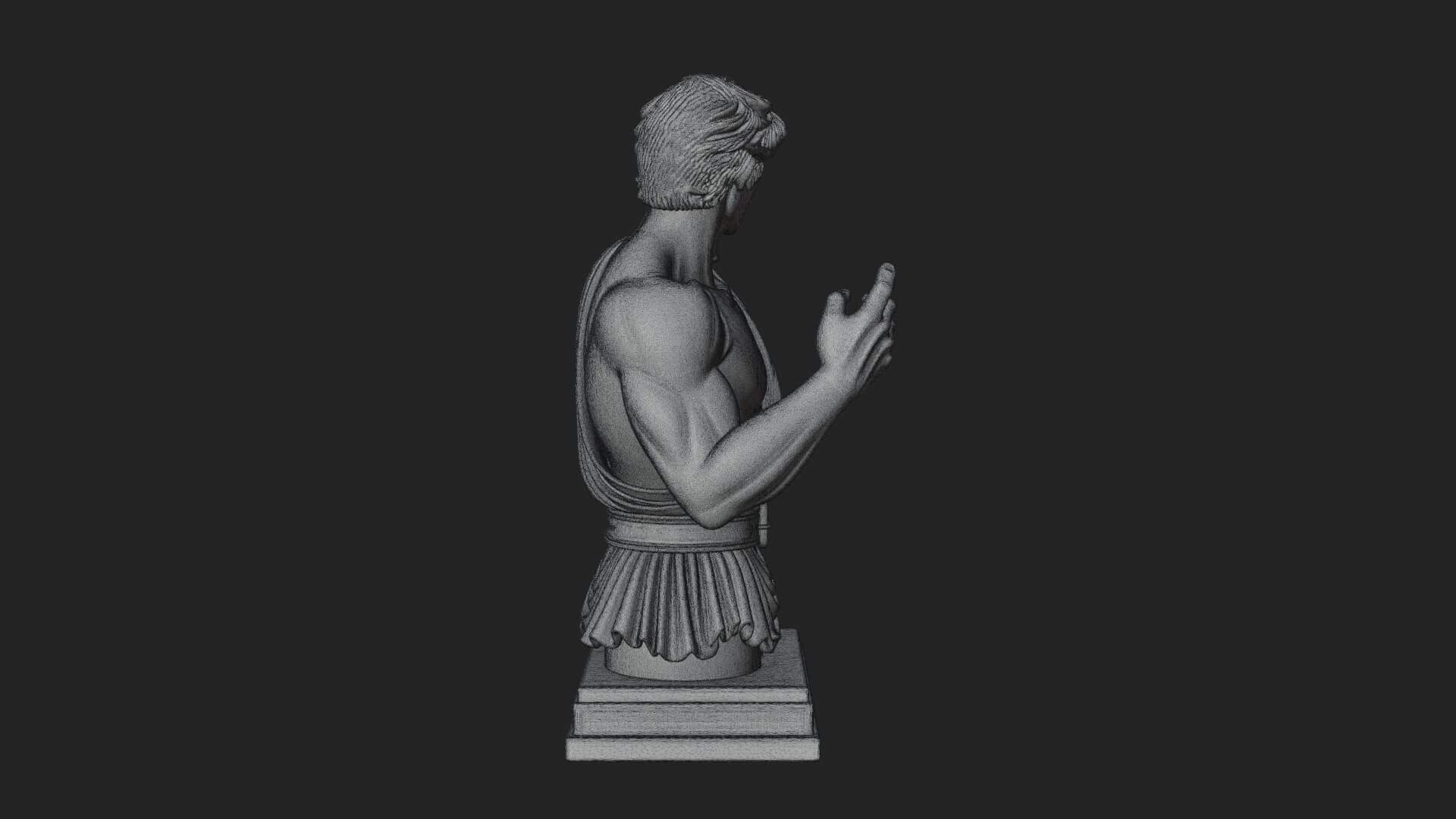 Draped Greek Youth Bust Design 10 3D Print Model 3D Model