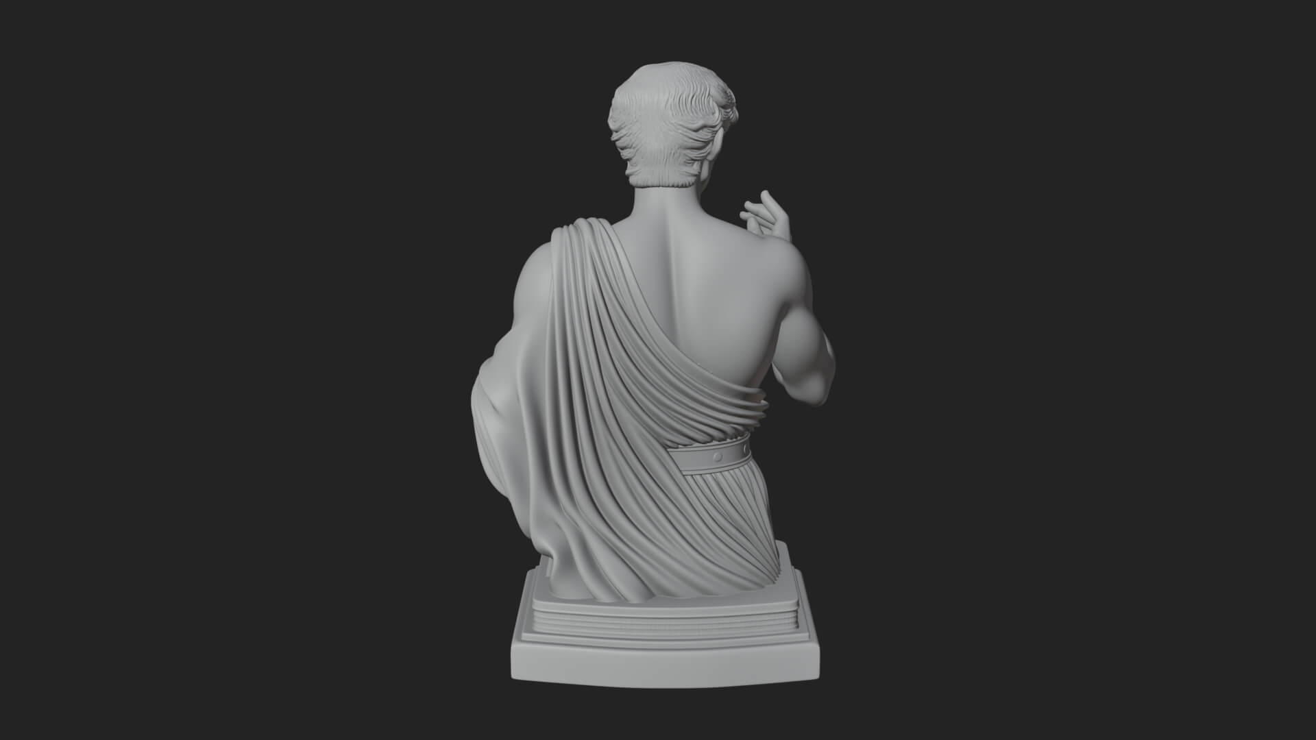 Draped Greek Youth Bust Design 11 3D Print Model 3D Model