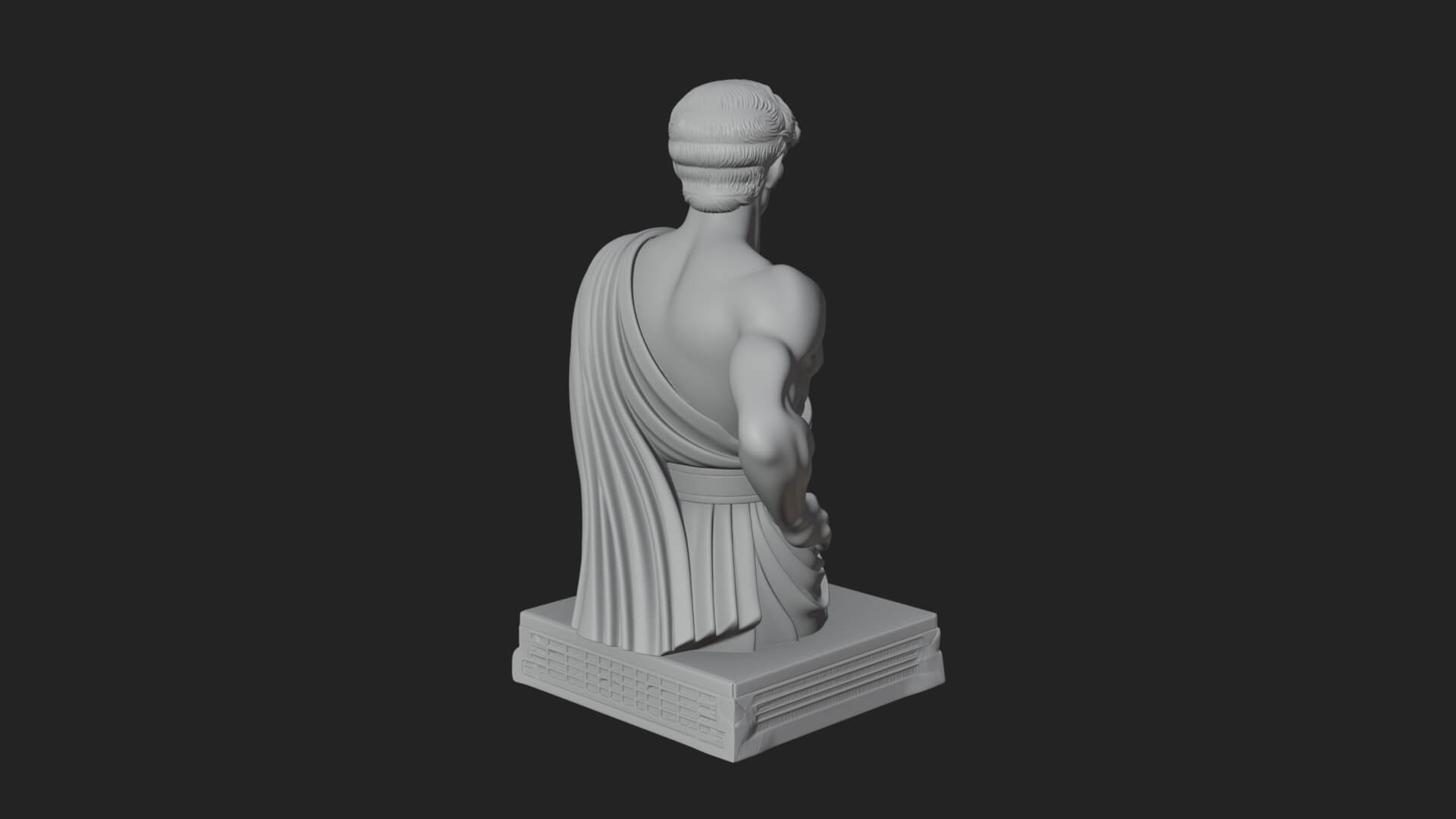 Draped Greek Youth Bust Design 12 3D Print Model 3D Model